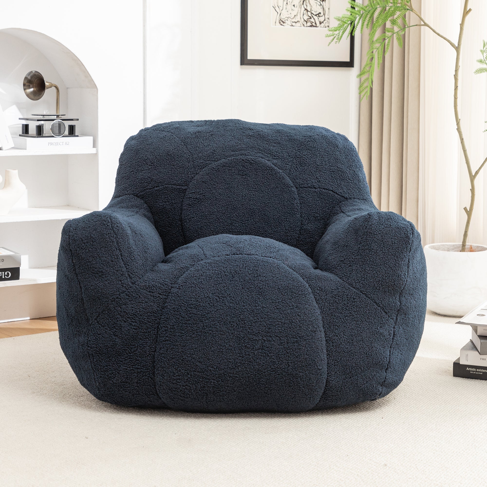 Tufted Memory Foam Bean Bag Chair