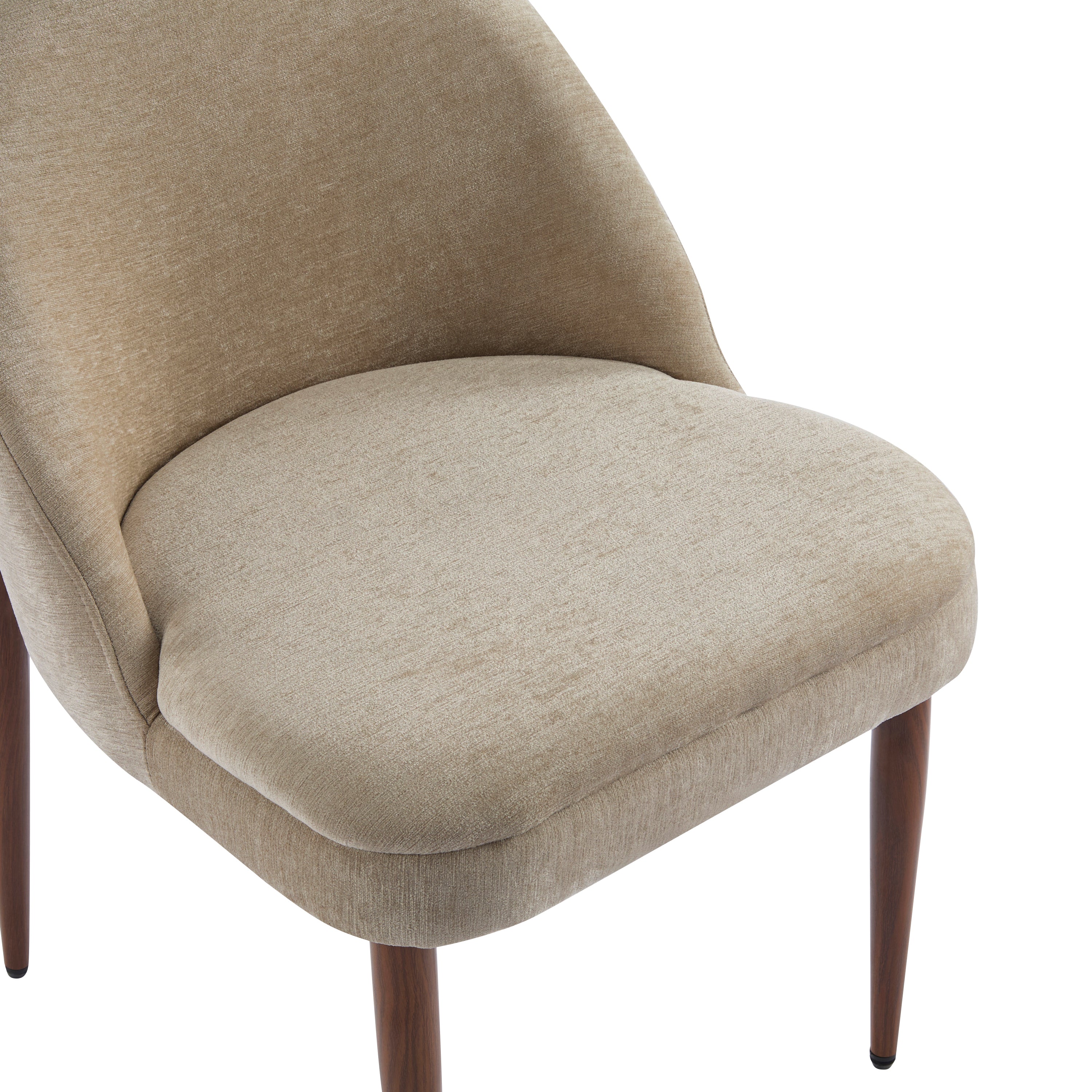 Mid-Century Modern Fabric Upholstered Dining Chair, Set of 2