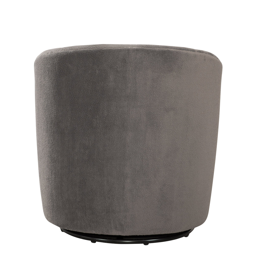 Oaklynn Barrel Style Swivel Accent Chair with Performance Fabric