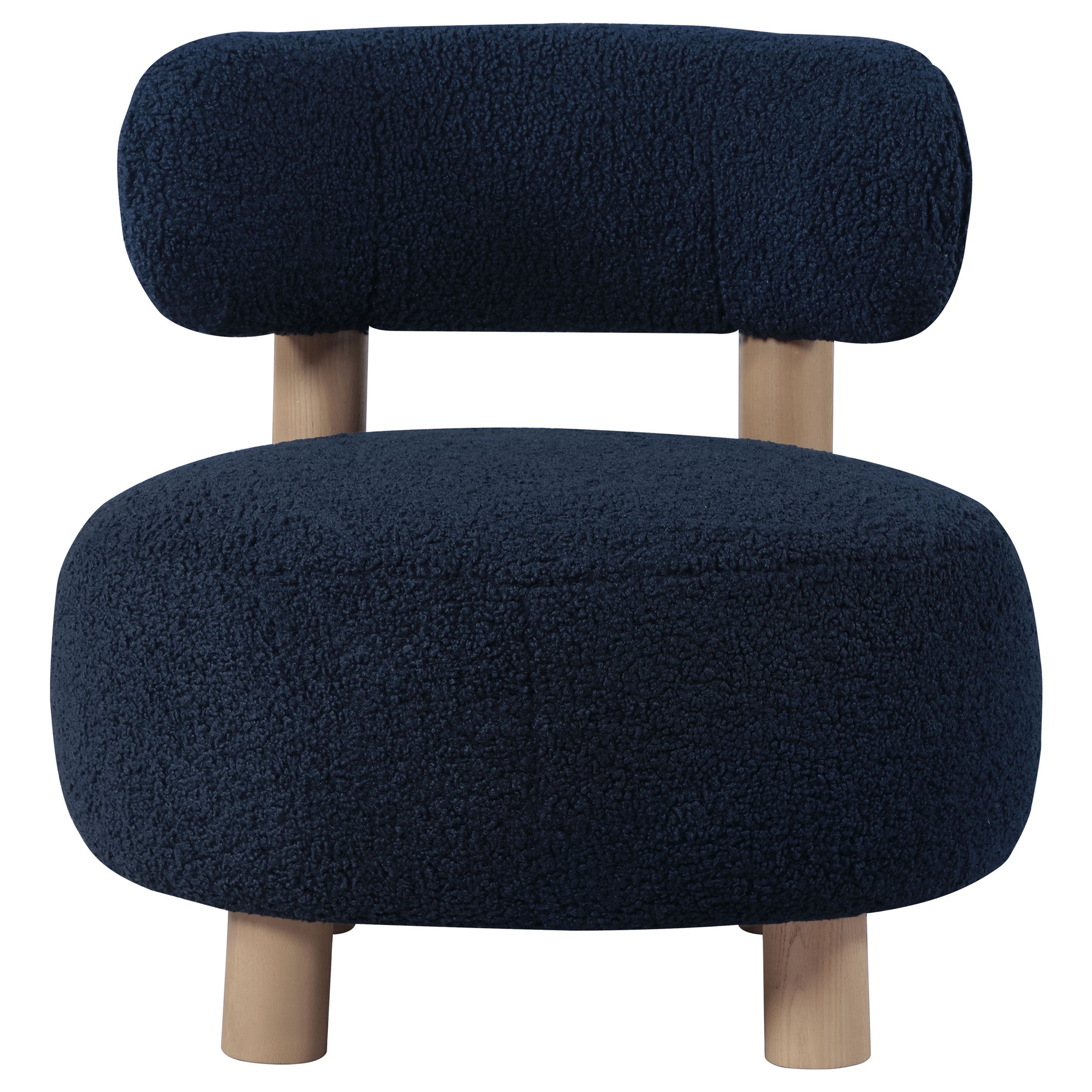 Modern Boucle Upholstered Barrel Back Accent Chair