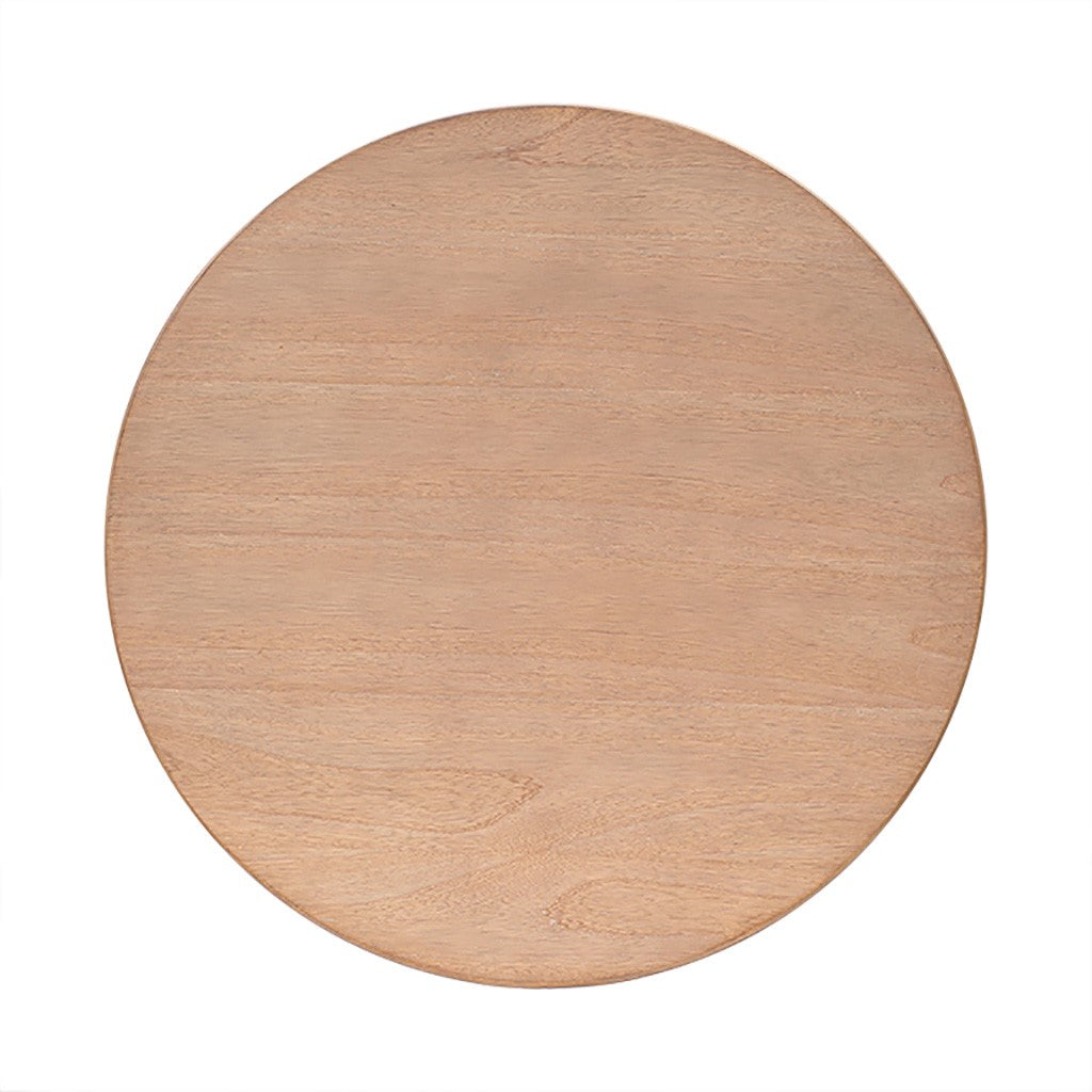 Modern Minimalist Round Coffee Table with Shelf Storage