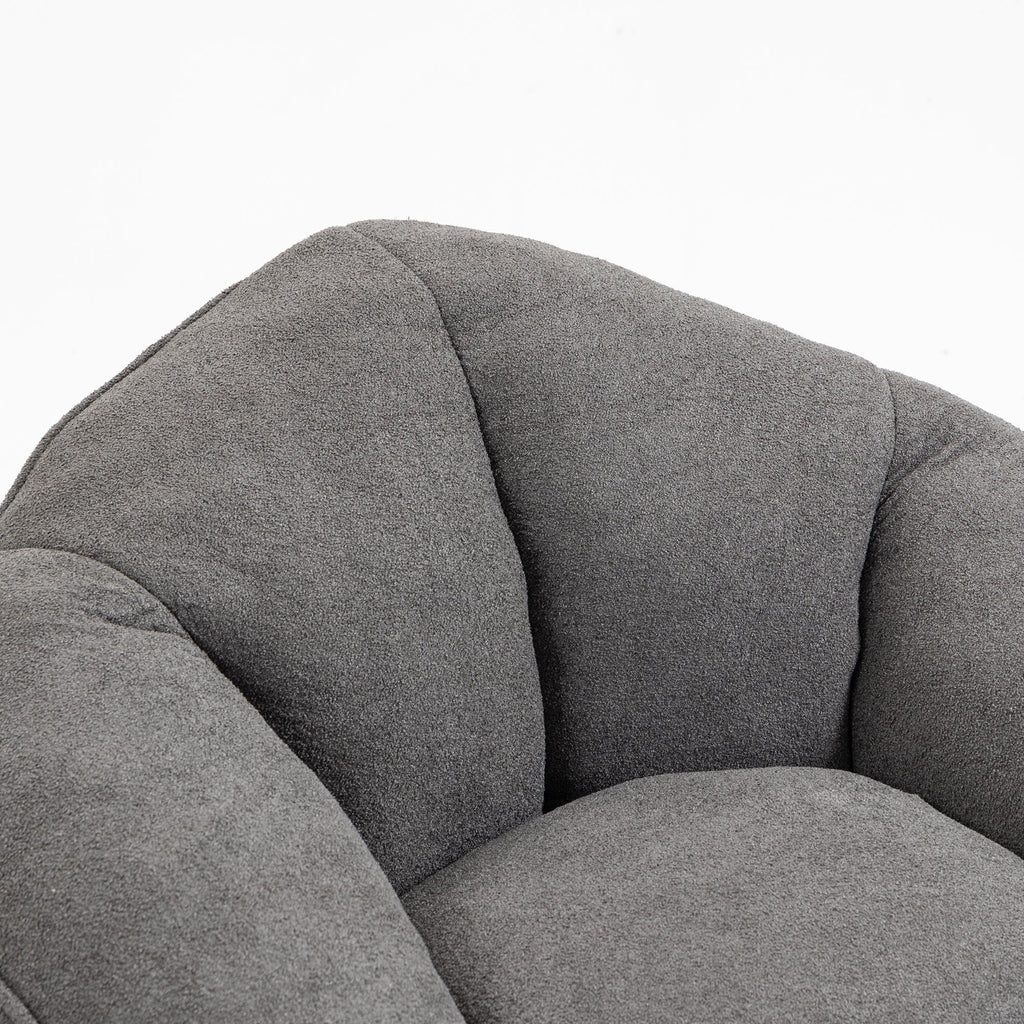 Bean Bag Sofa Chair with High-Pressure Foam and Footrest