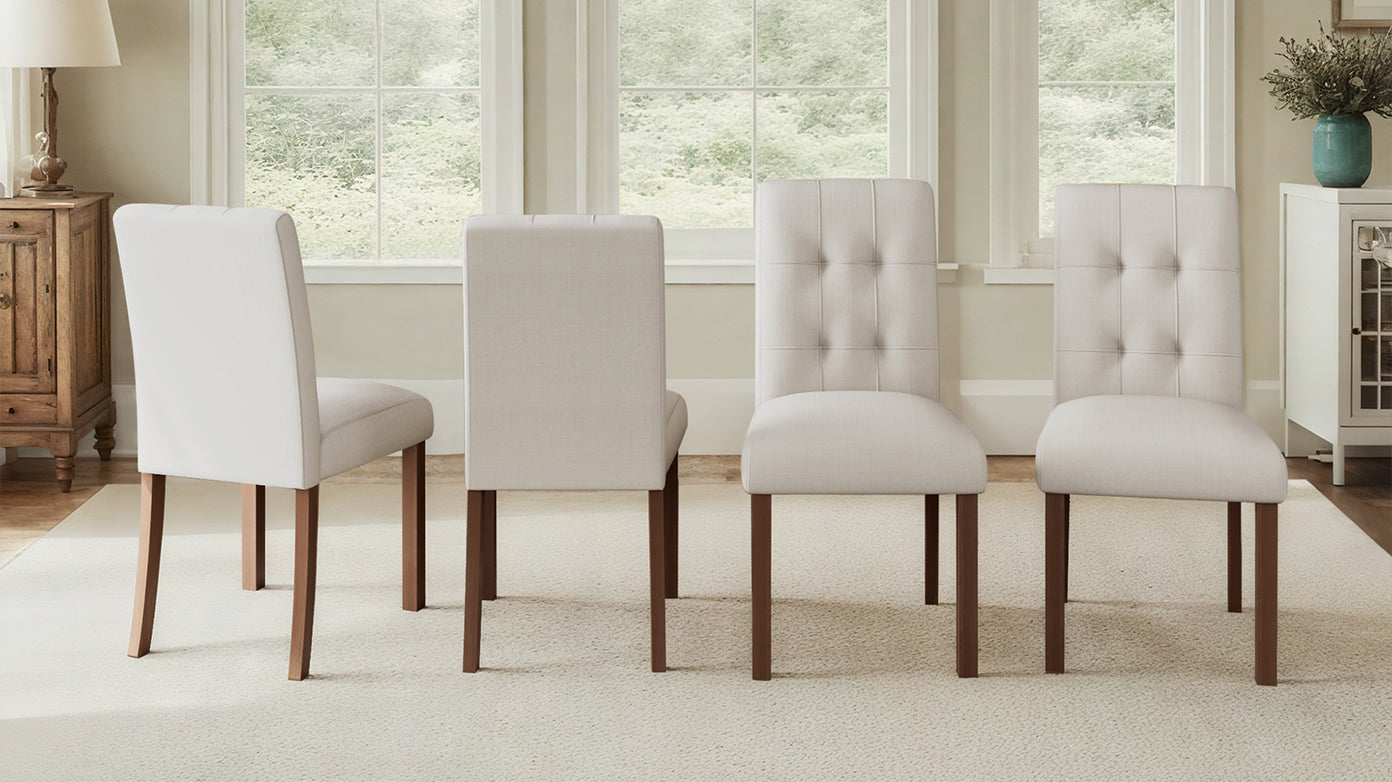 Franklin Tufted Upholstered Dining Chairs, Set of 4