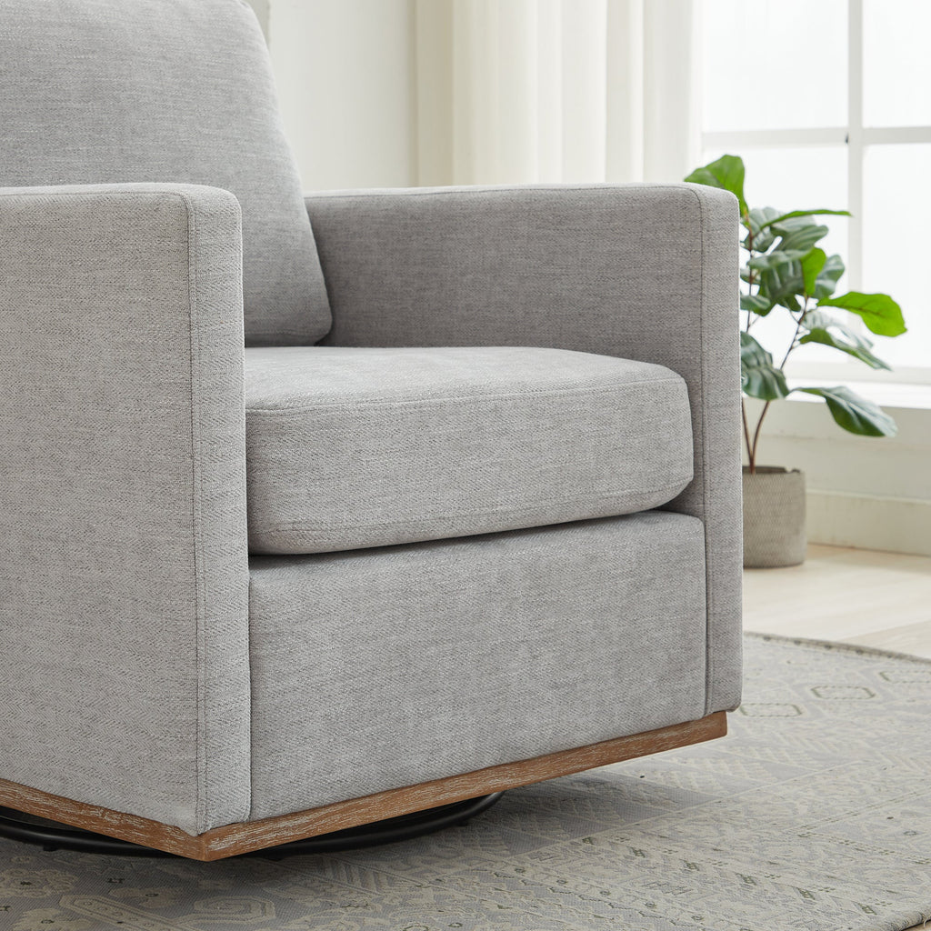 Modern Square Upholstered Swivel Accent Chair