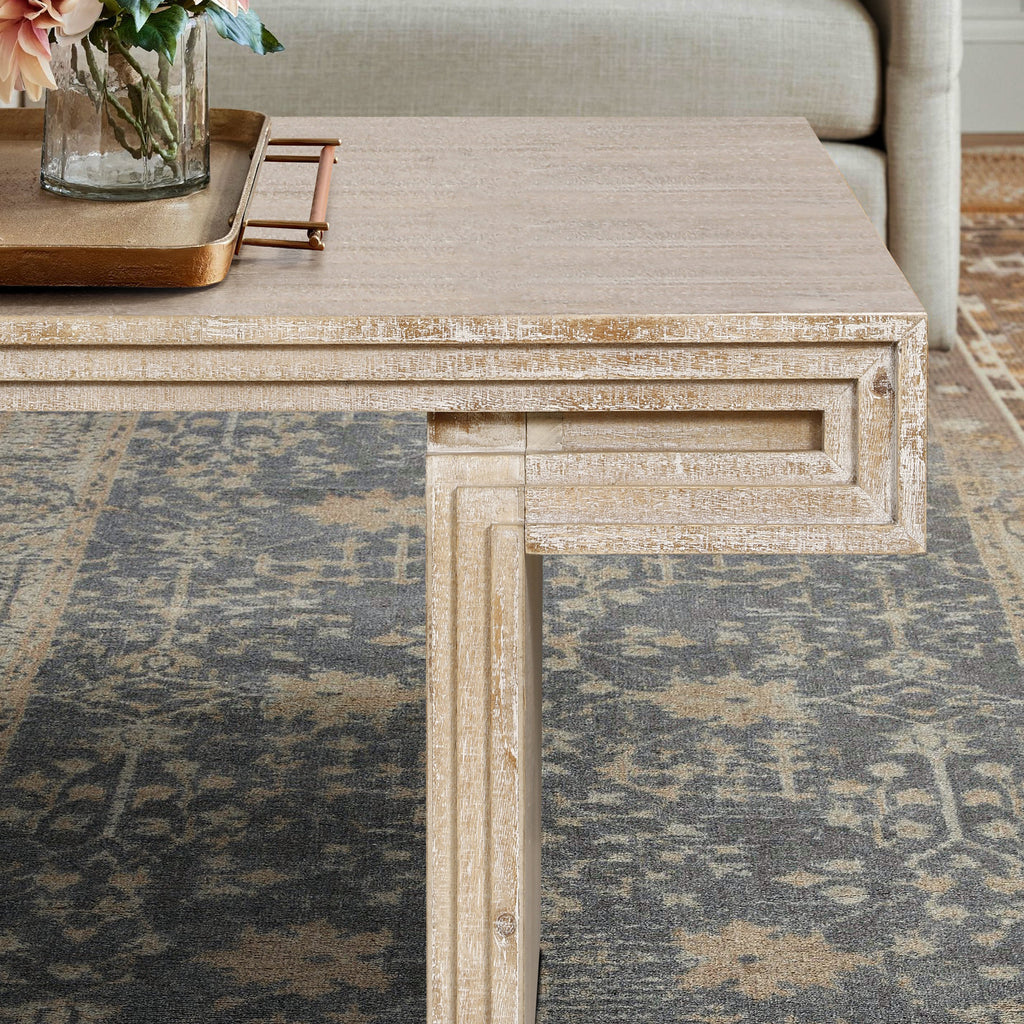 Modern Farmhouse Reclaimed Wood Texture Coffee Table