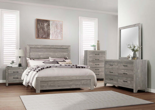 Ensemble de chambre à coucher Corbin 4 pièces - Gris