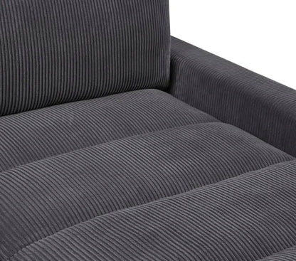 Wade Cloud 90 W Sectional- Grey Corduroy