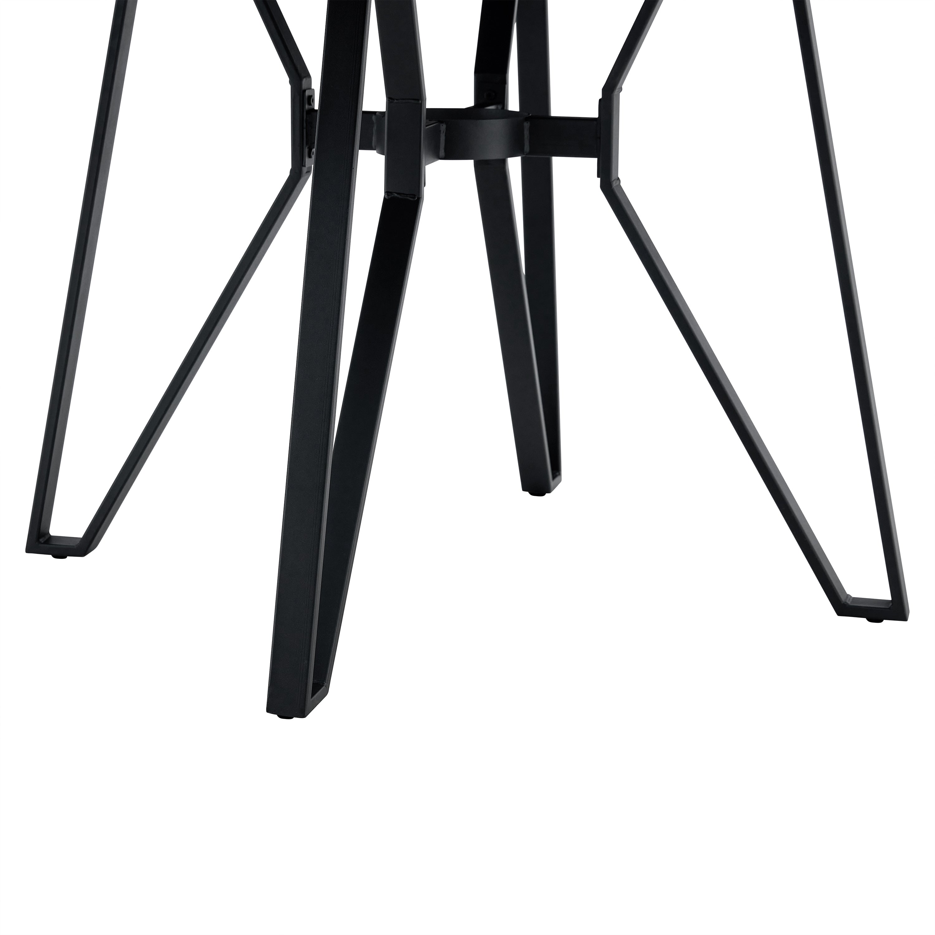 Crosswell Round Dining Table with Metal Legs
