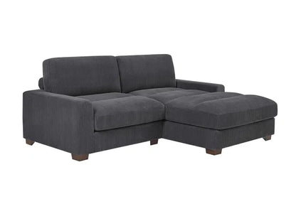 Wade Cloud 90 W Sectional- Grey Corduroy