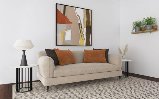 509411 Jade Chenille Upholstered Sculpted Track Arm Sofa with Accent Pillows