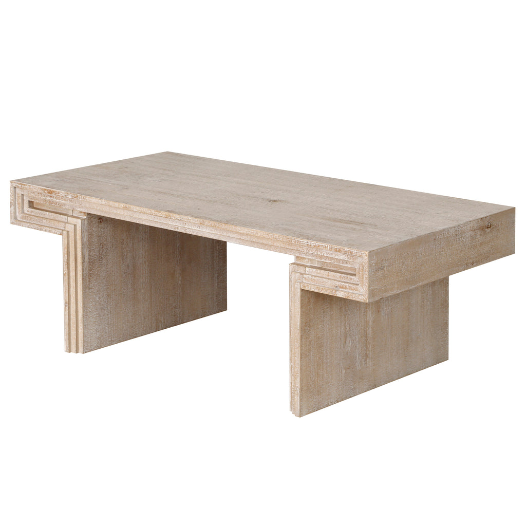 Modern Farmhouse Reclaimed Wood Texture Coffee Table