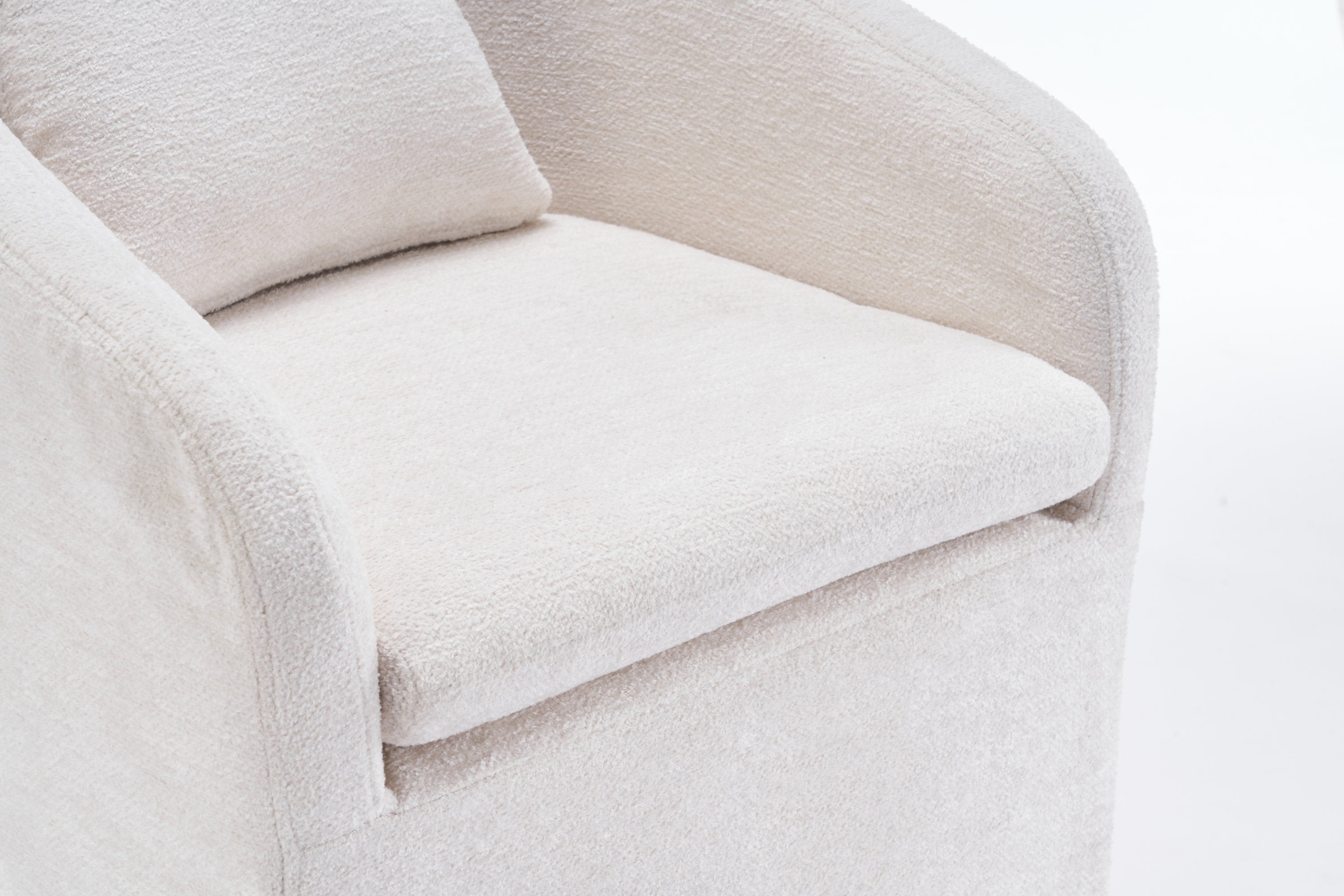 Cheswick Chenille Upholstered Dining Arm Chair With Back Cushion and Wheels