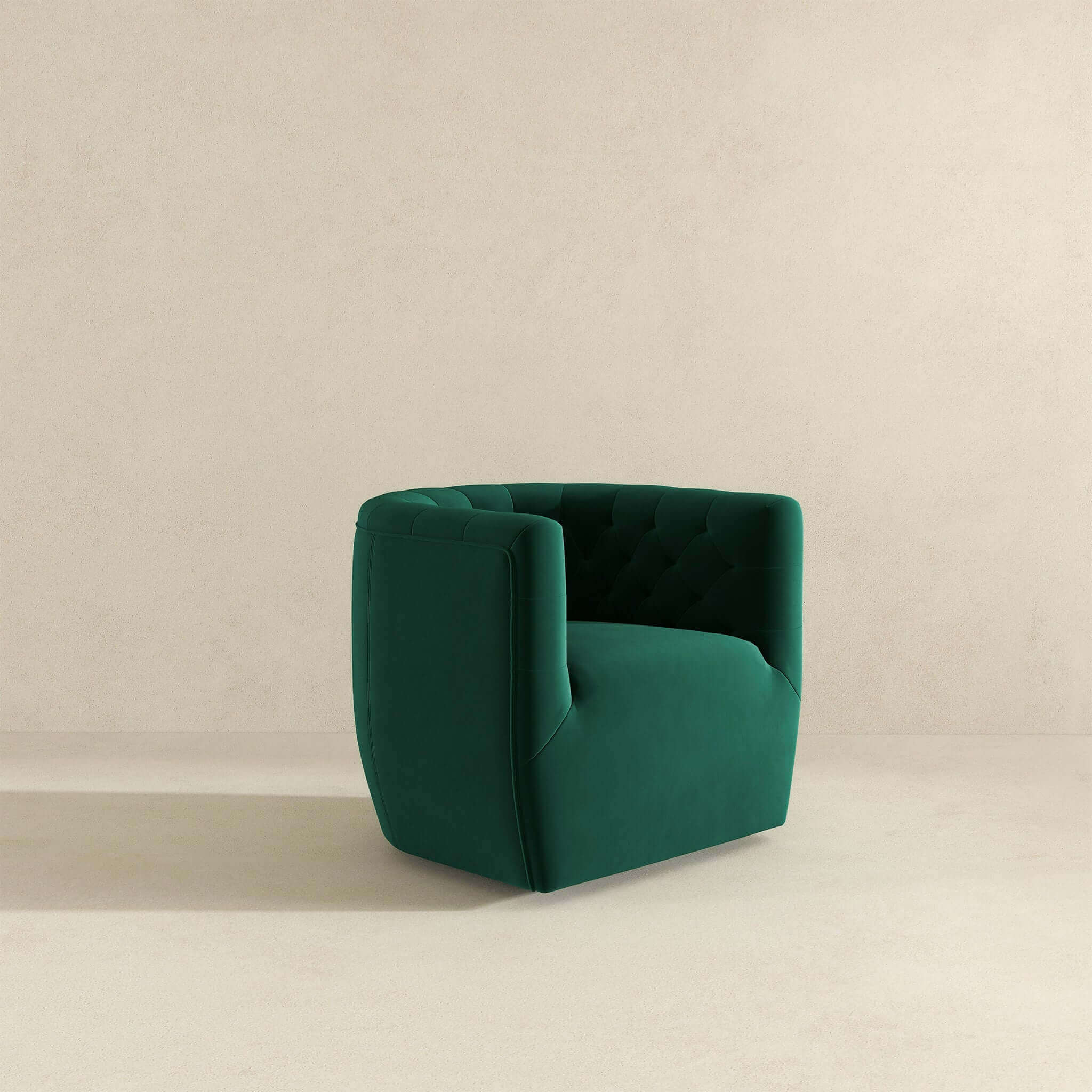 Delaney Velvet Swivel Club Chair
