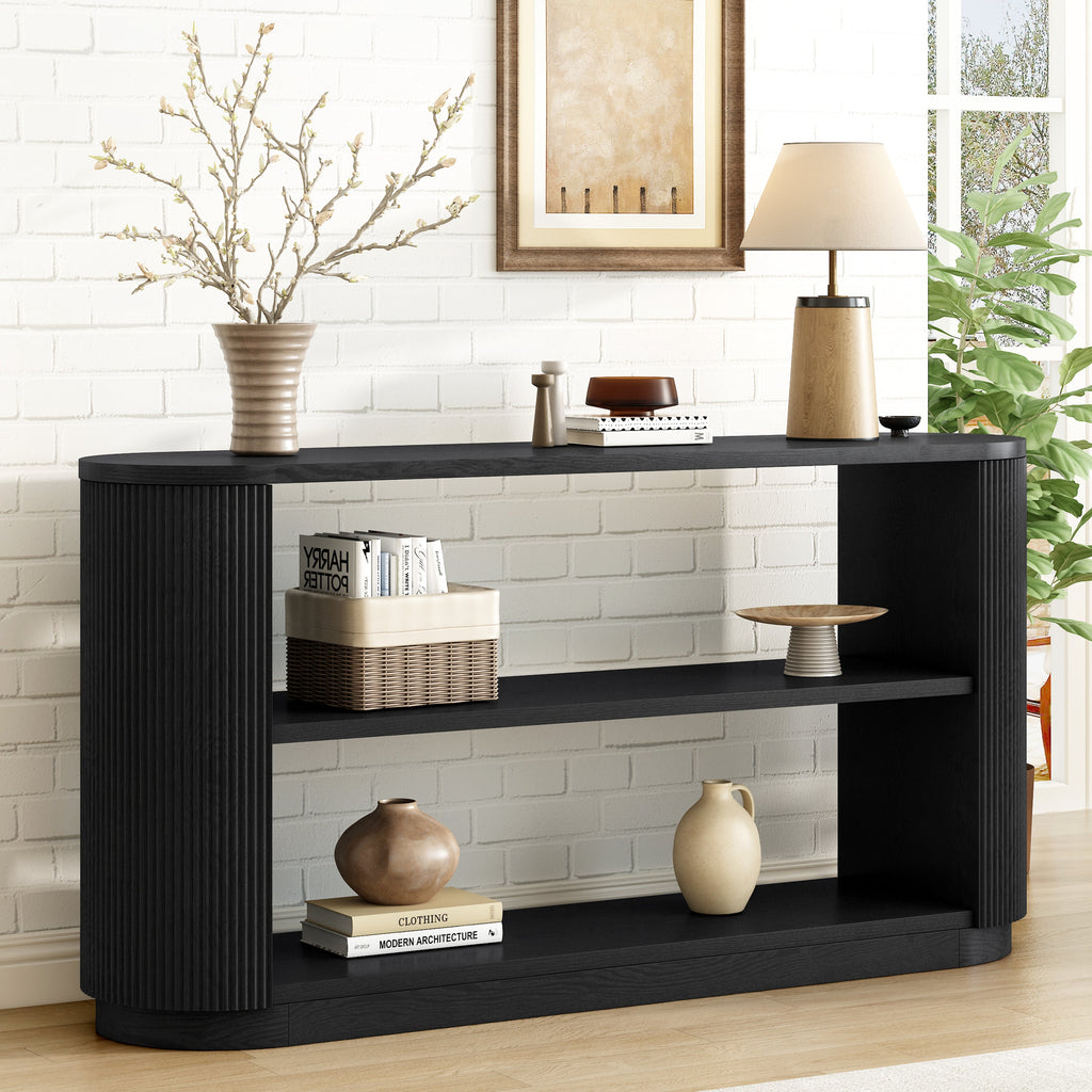 Modern Entryway Console Table with Open Shelf