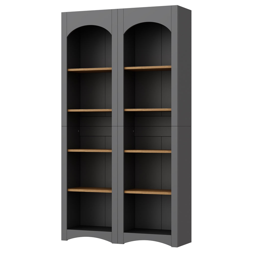 Farmhouse Two-Tone Storage Cabinet with Adjustable Shelves