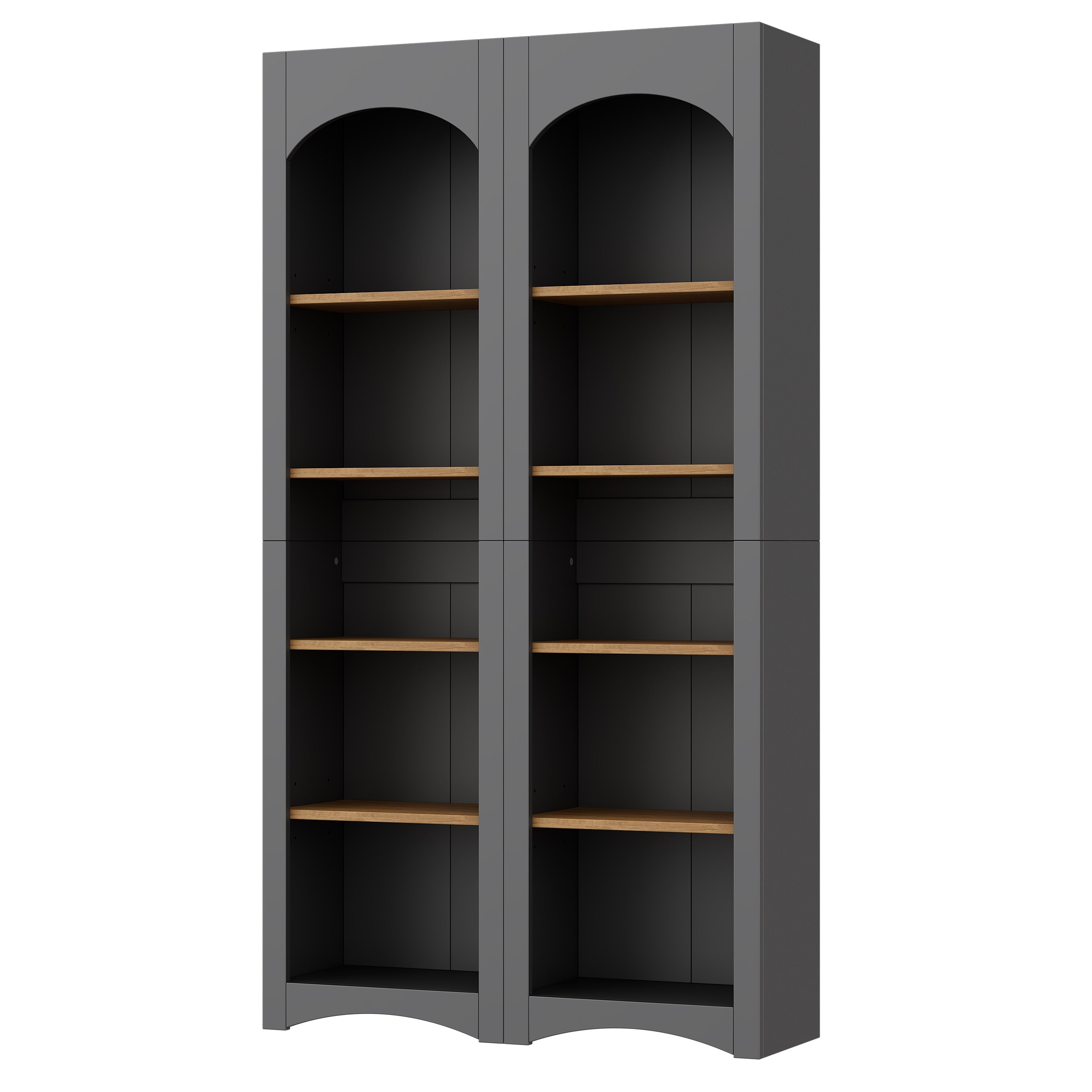 Farmhouse Two-Tone Storage Cabinet with Adjustable Shelves