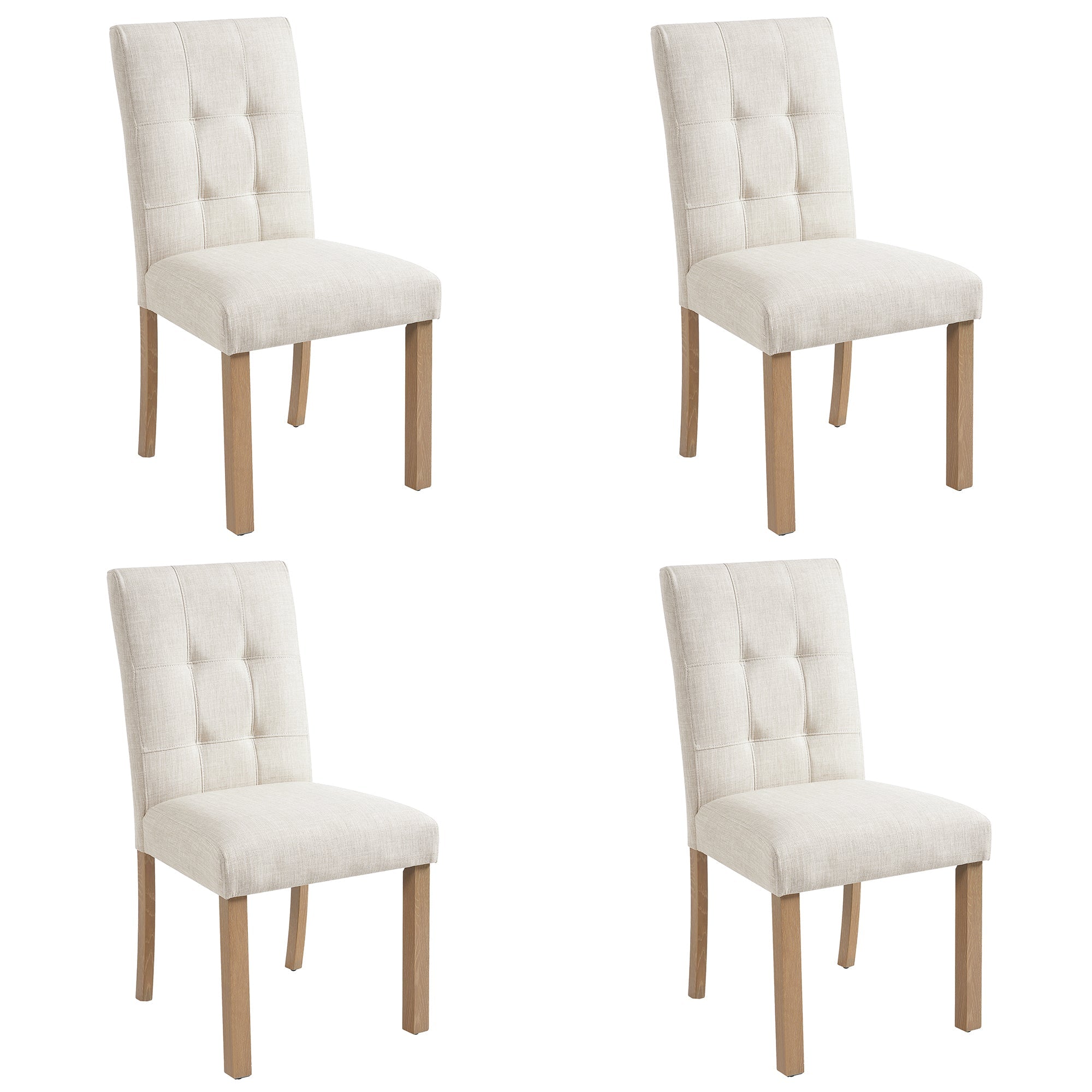 Franklin Tufted Upholstered Dining Chairs, Set of 4