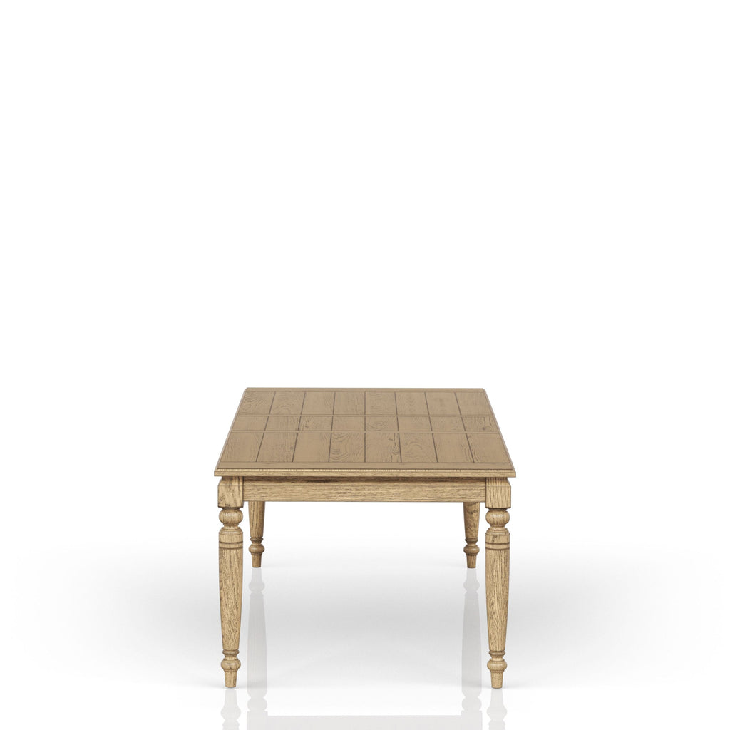 Fordham Turned Leg Wood Extendable Dining Table with Leaf