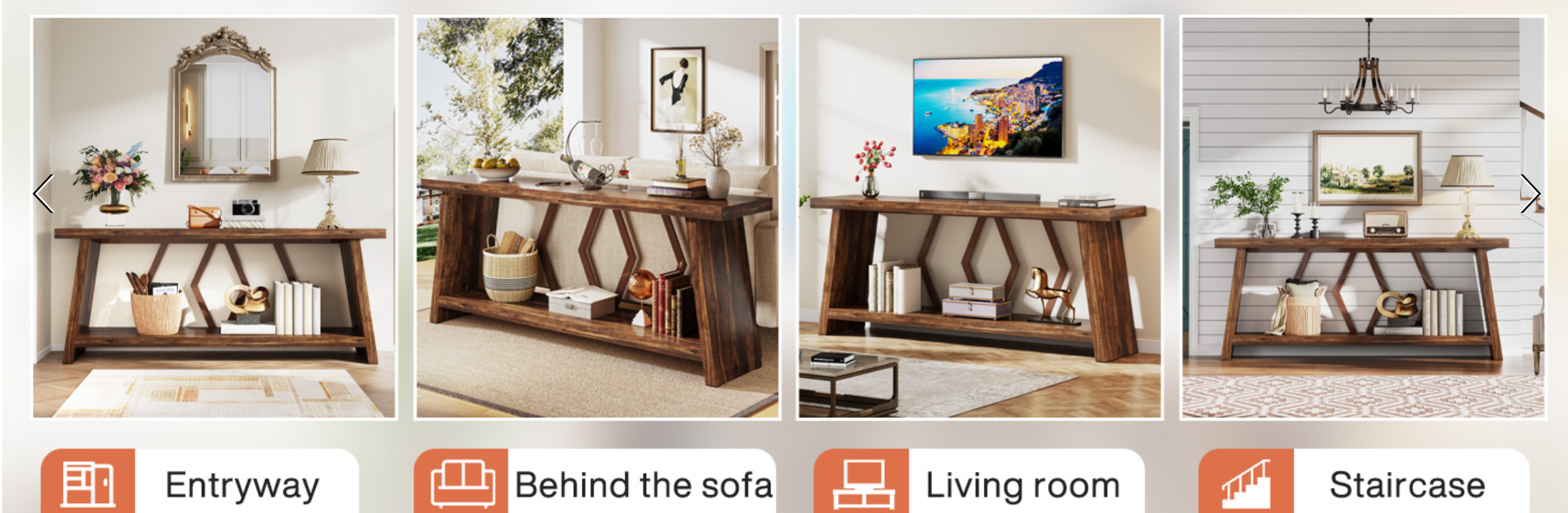 Fenwick Farmhouse 2-Tier Console Table