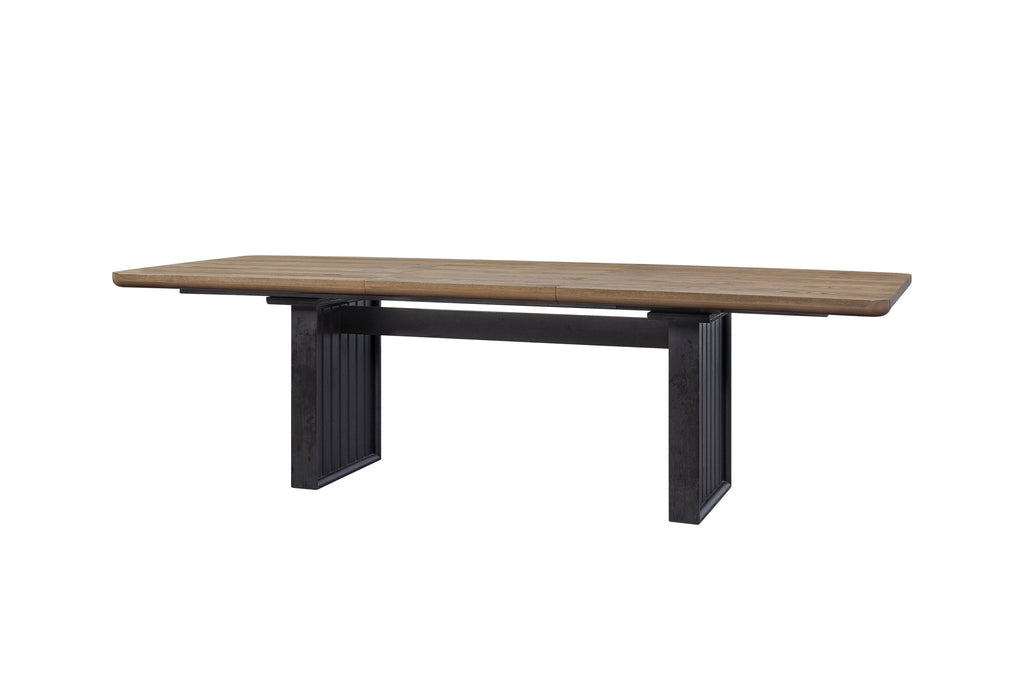 Double Pedestal Table In Latte Finish