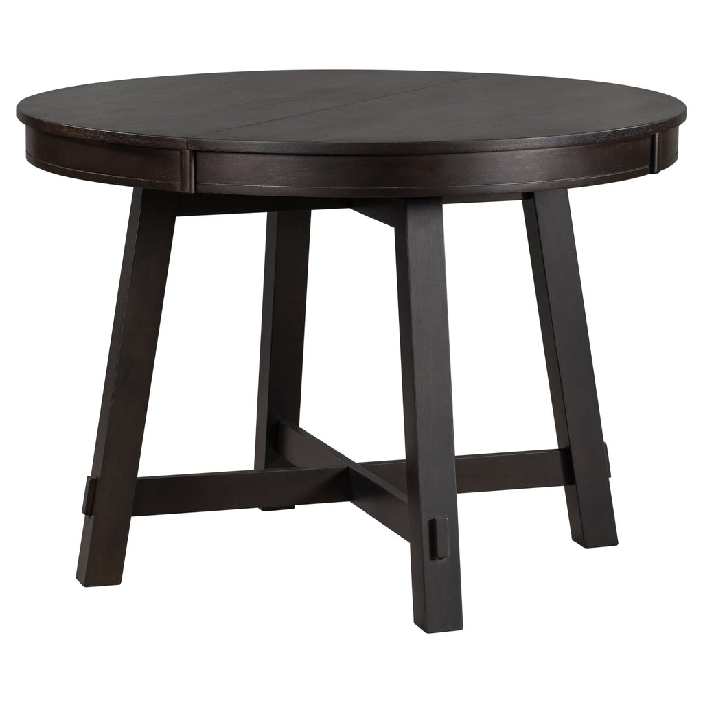 Farmhouse Round Extendable Dining Table with 16 Leaf