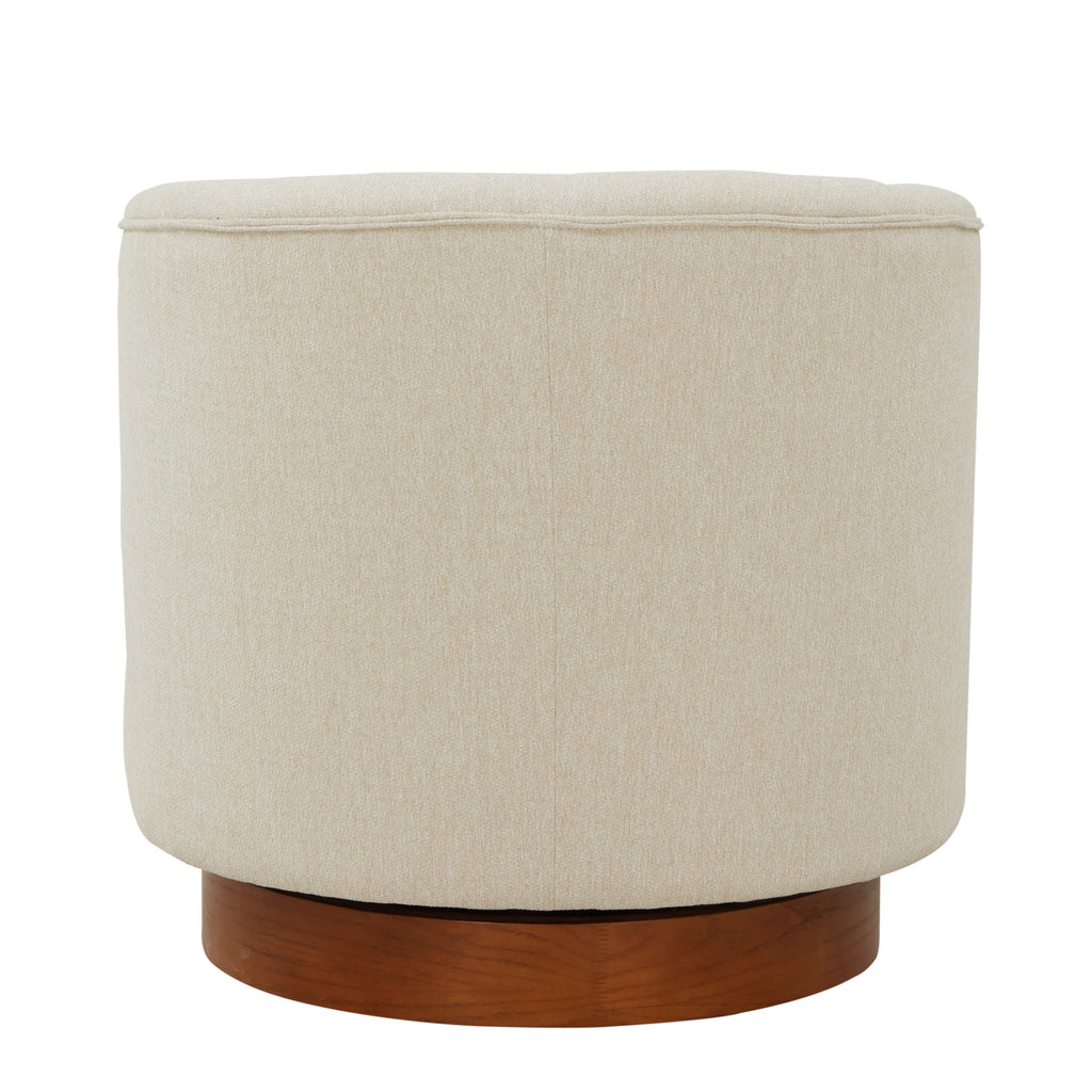 Miramar Wood Base Swivel Club Accent Chair