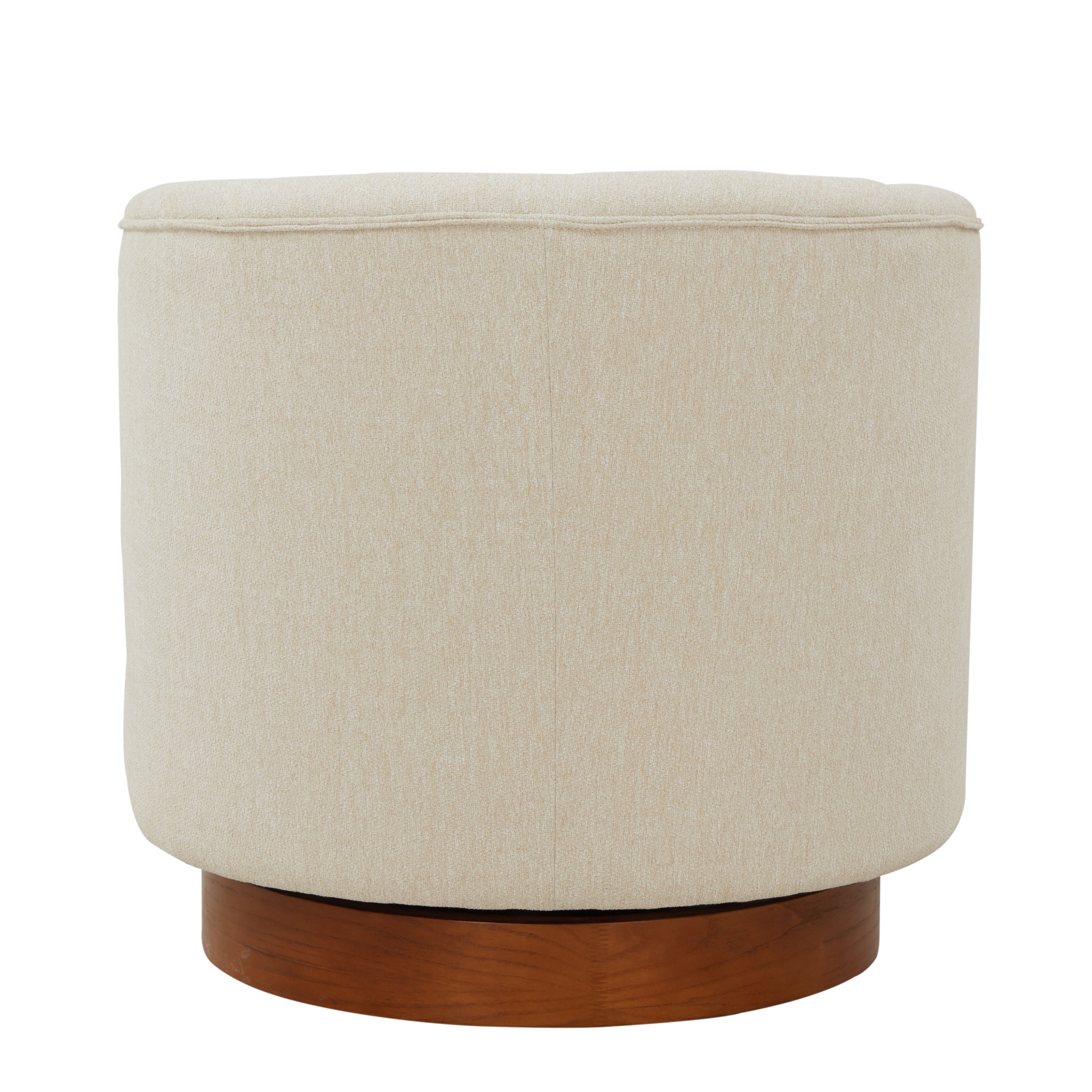 Miramar Wood Base Swivel Club Accent Chair