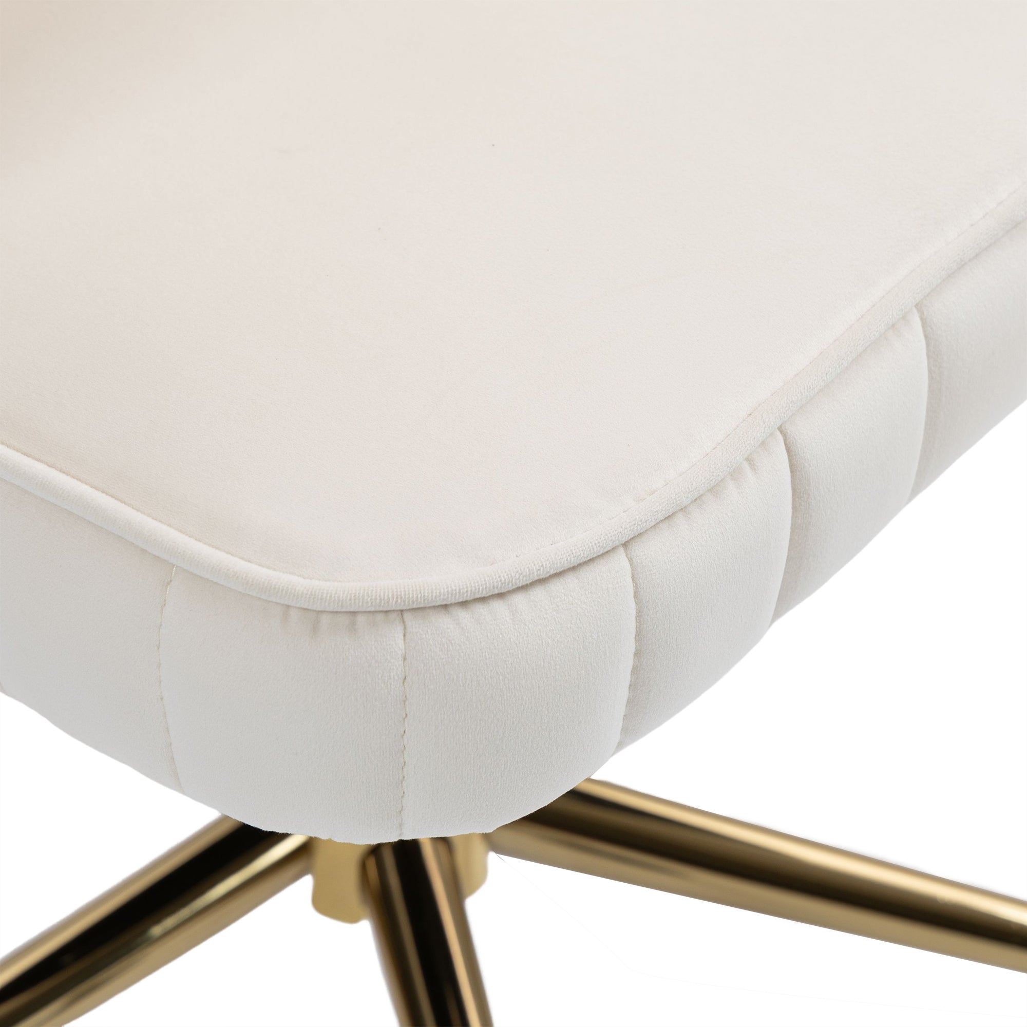 Modern Velvet Home Office Desk Chair with Adjustable Height and Swivel Wheels