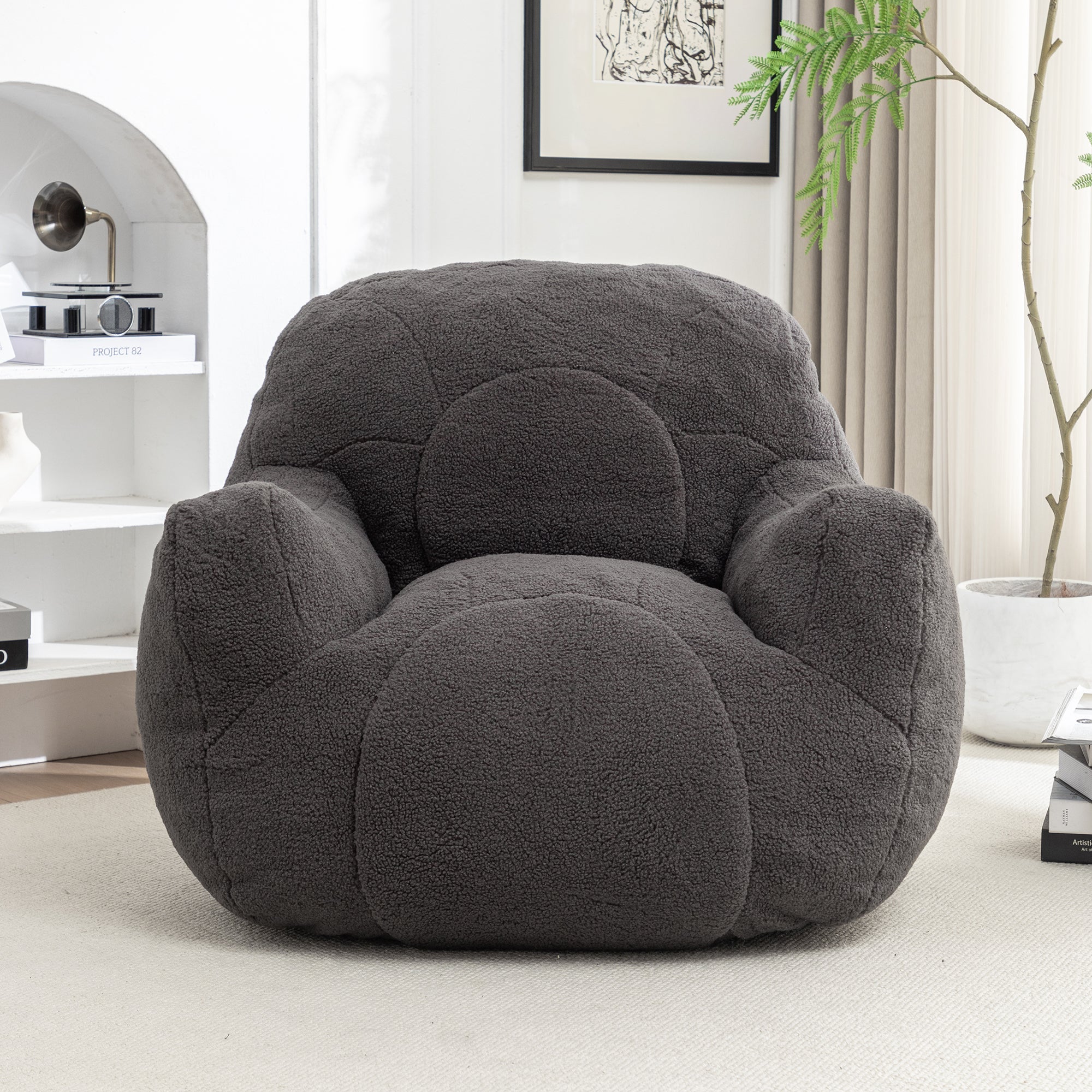 Tufted Memory Foam Bean Bag Chair