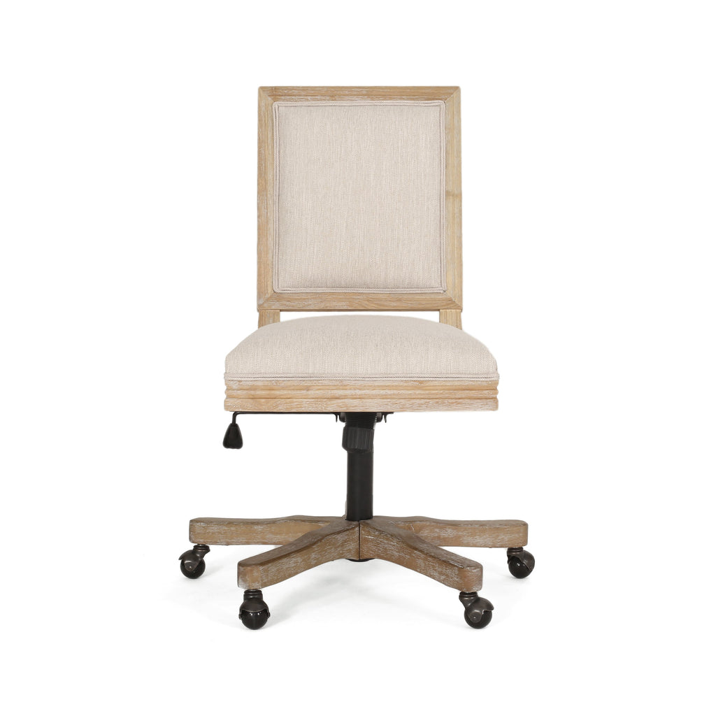 French Country Square Back Swivel & Lift Office Chair
