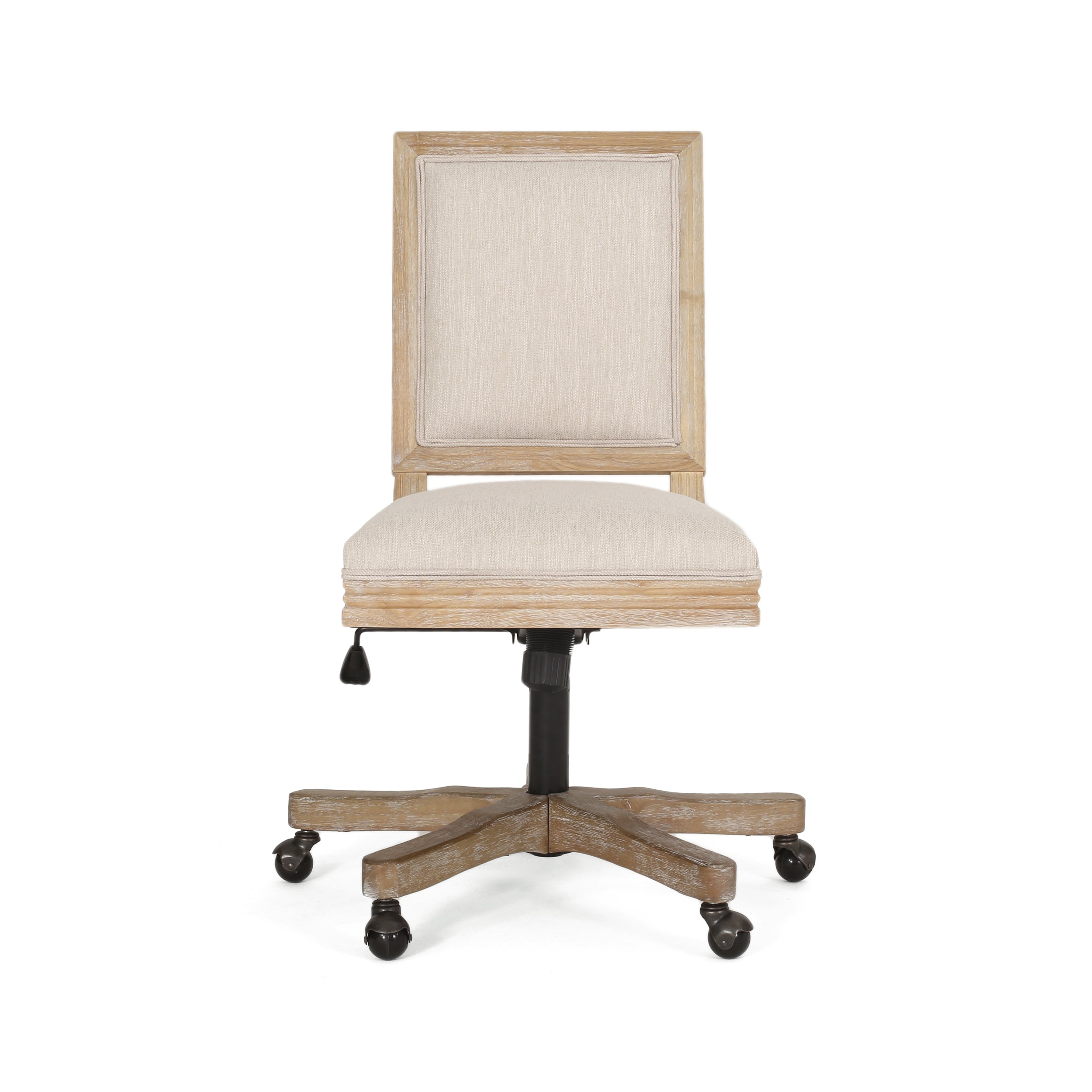 French Country Square Back Swivel & Lift Office Chair