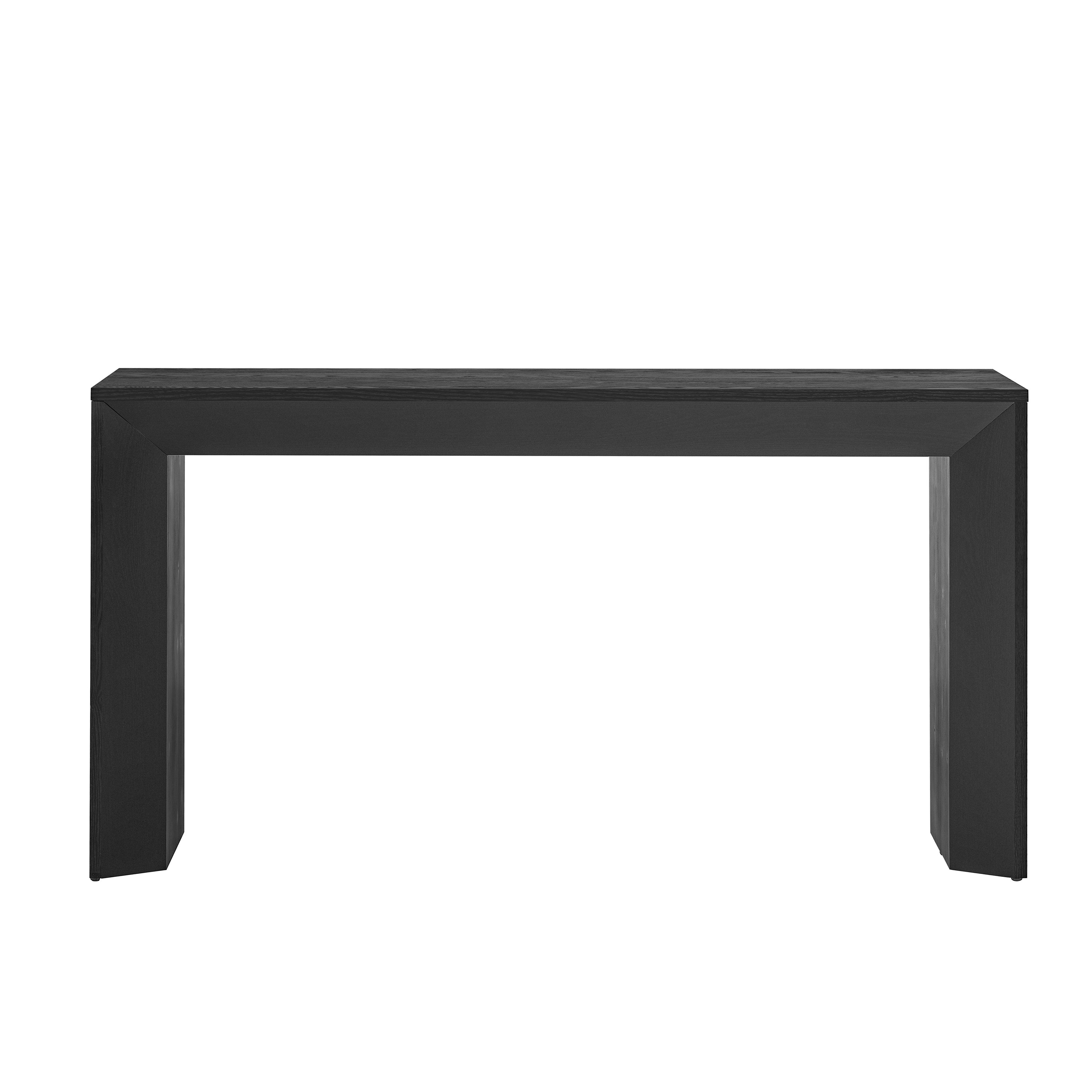 Minimalist Rustic Rectangular Waterfall Console Table