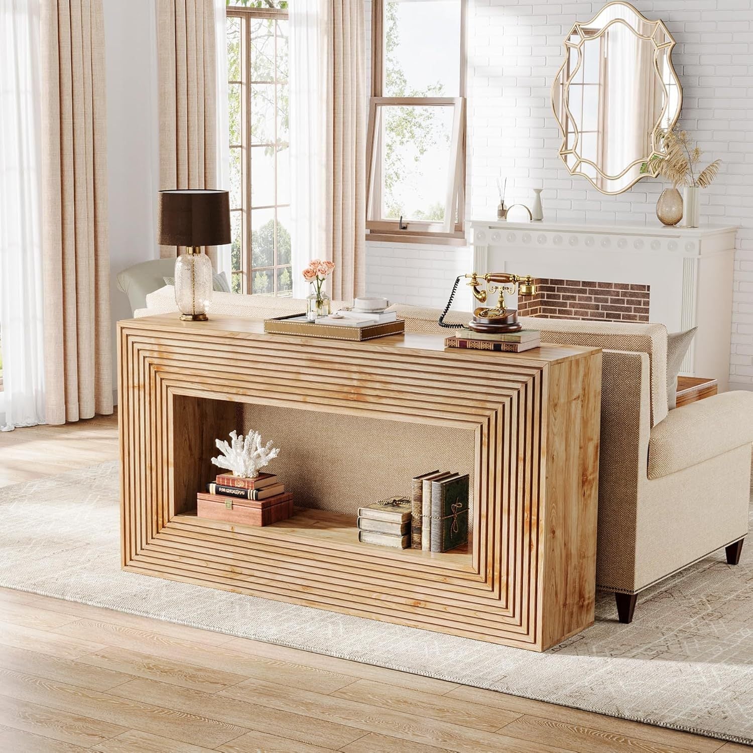 Bristow Fluted Console Entryway Table