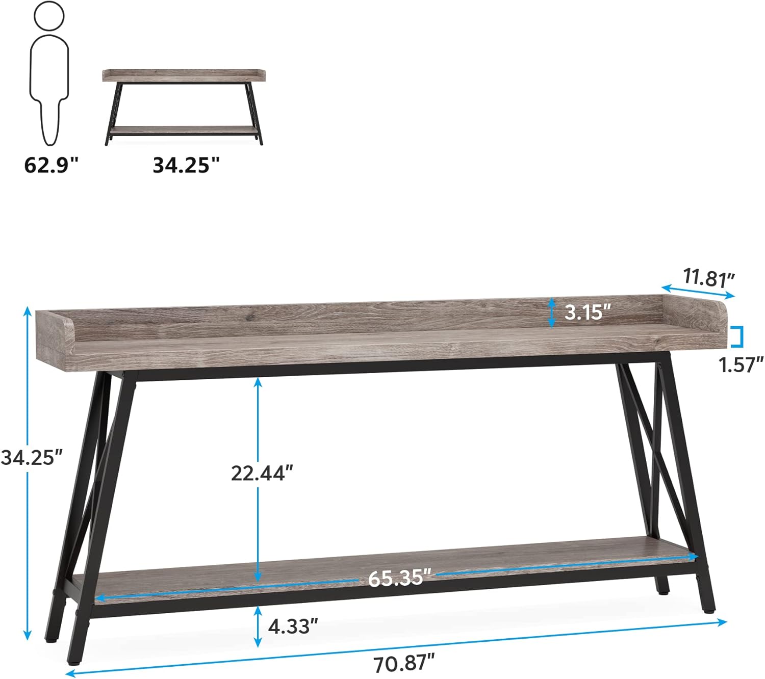 Oakridge Industrial Console Table