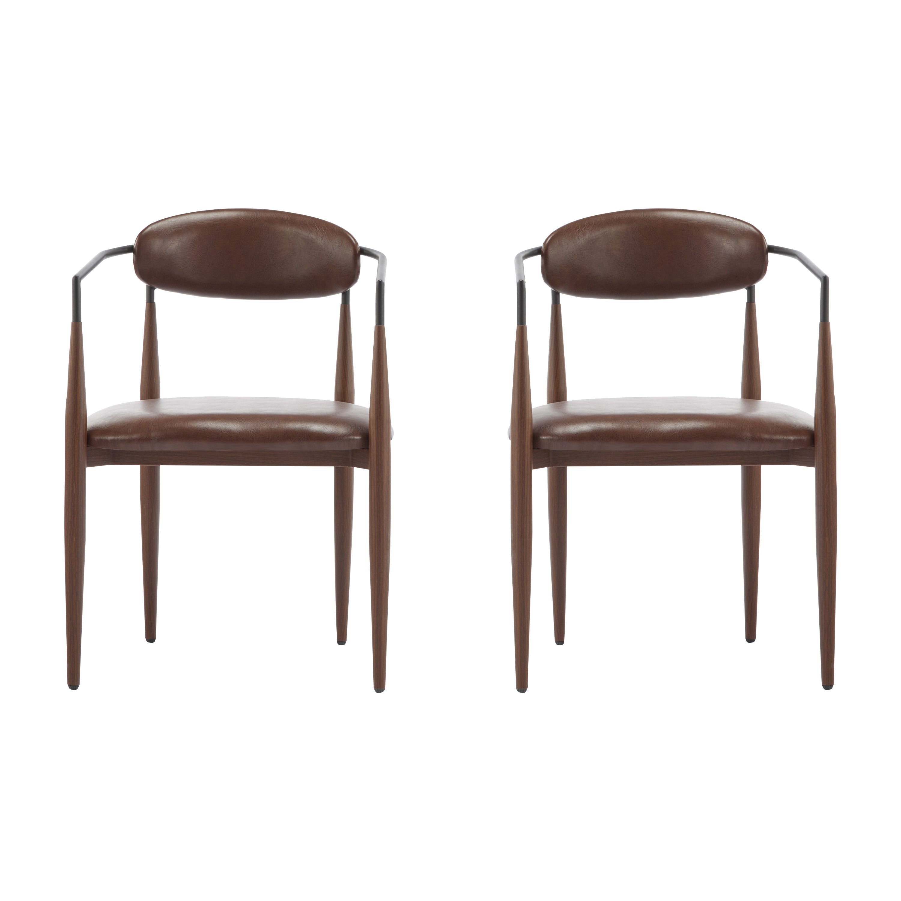 Fielding Mid-Century Modern Dining Chair, Set of 2