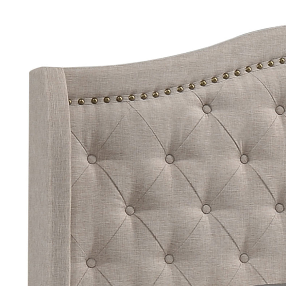 Upholstered Wingback Bed