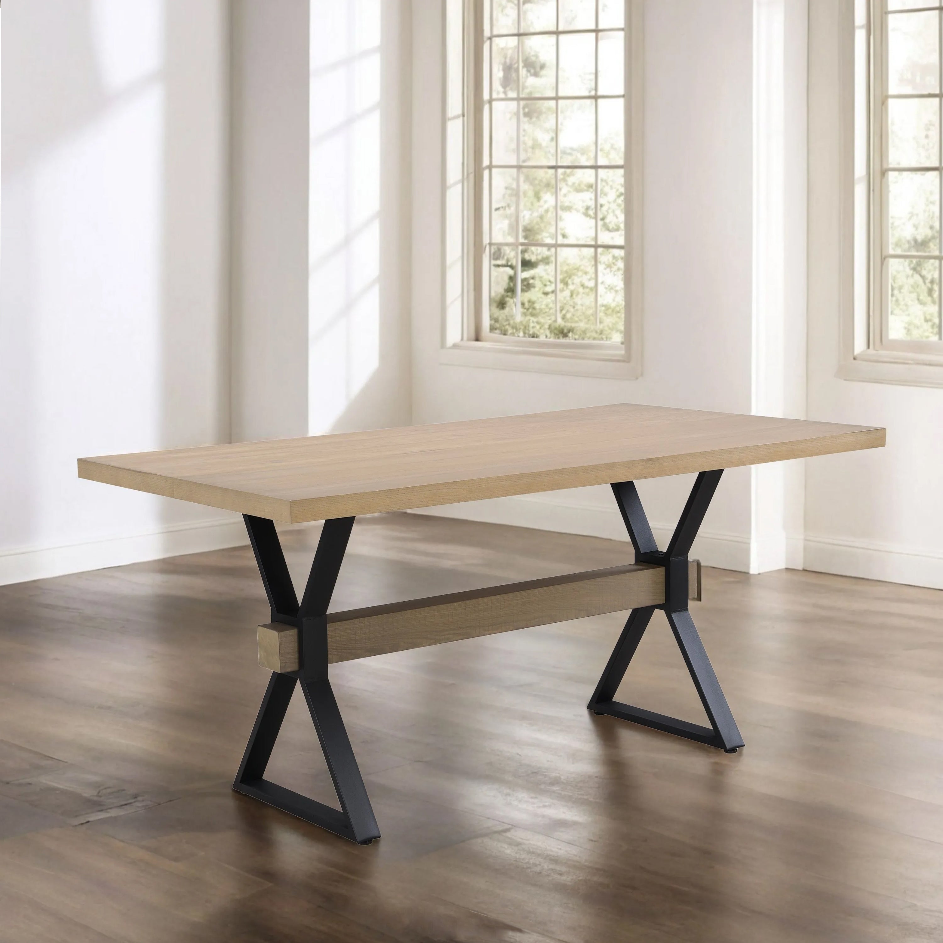 Hartsdale Farmhouse X-Shaped Dining Table