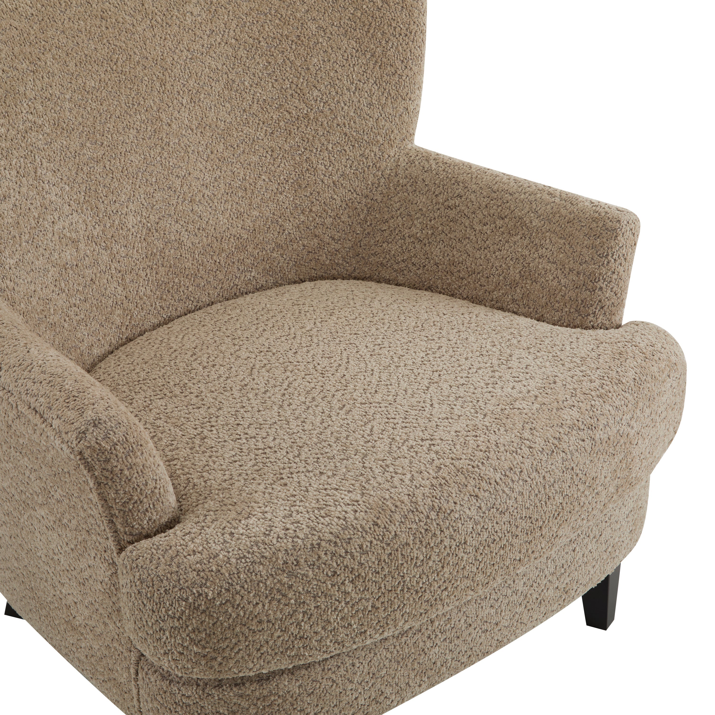 Gerald Boucle Upholstered Club Chair and Ottoman Set
