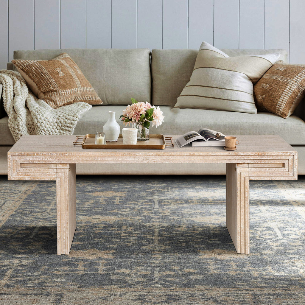 Modern Farmhouse Reclaimed Wood Texture Coffee Table