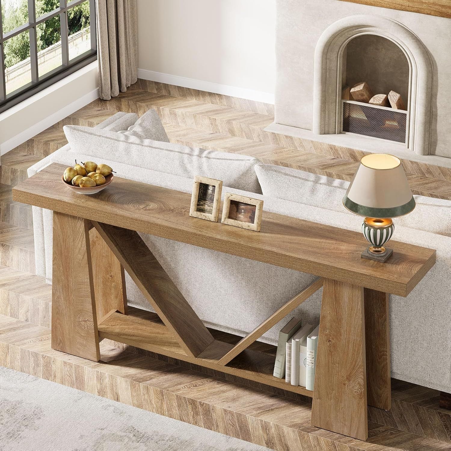 Eastmere Farmhouse 2-Tier Console Table