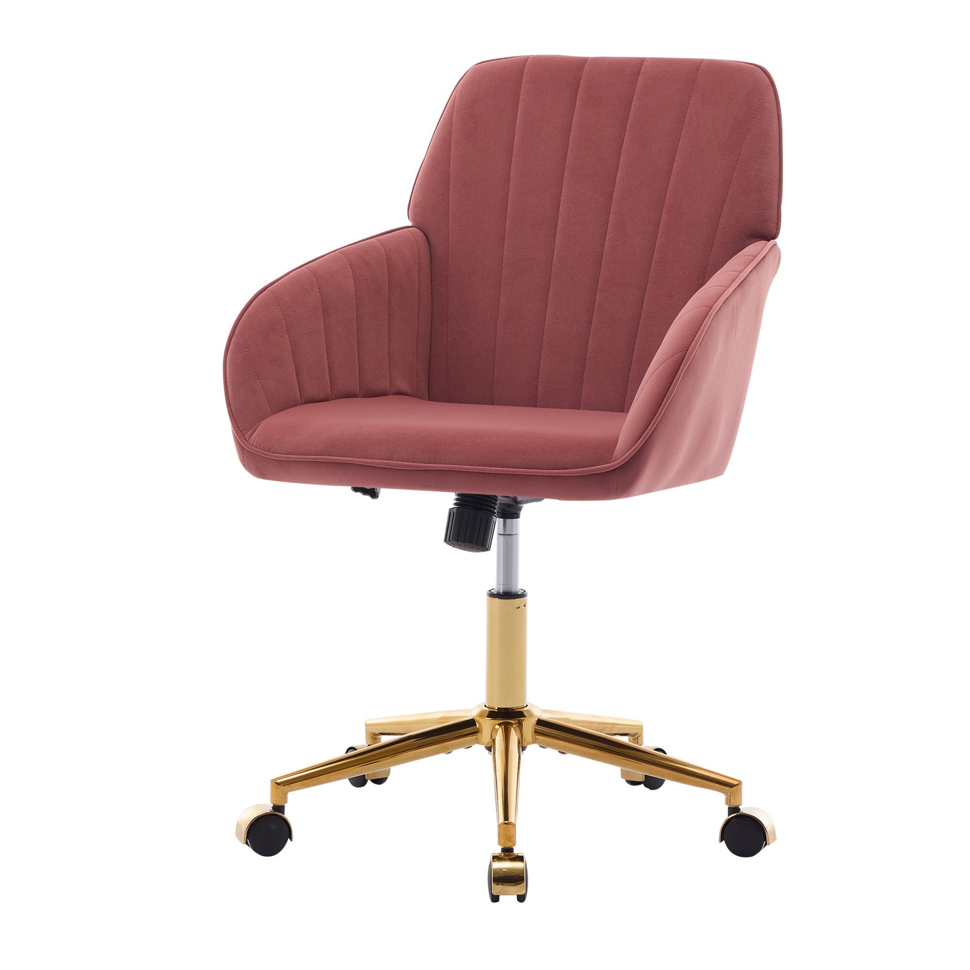 Adjustable Ergonomic Swivel Chair with Golden Base