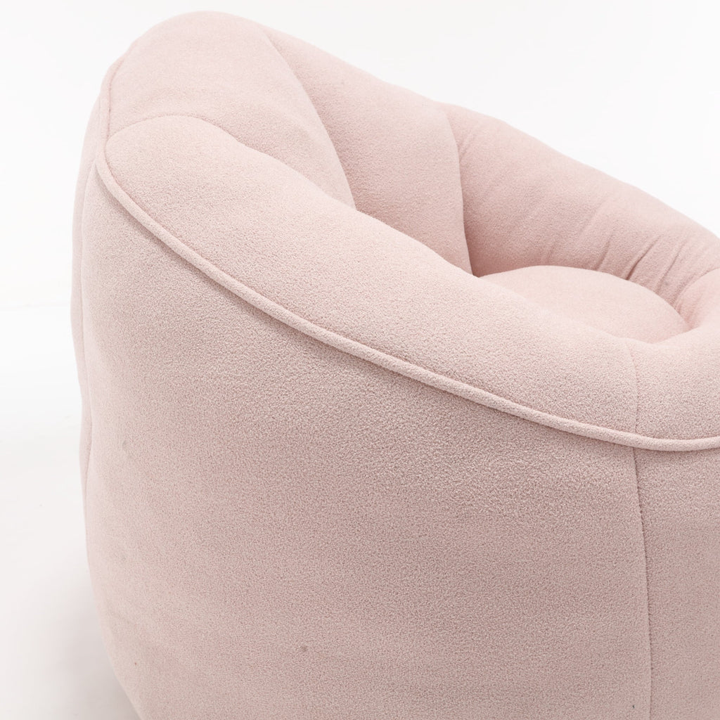 Bean Bag Sofa Chair with High-Pressure Foam and Footrest