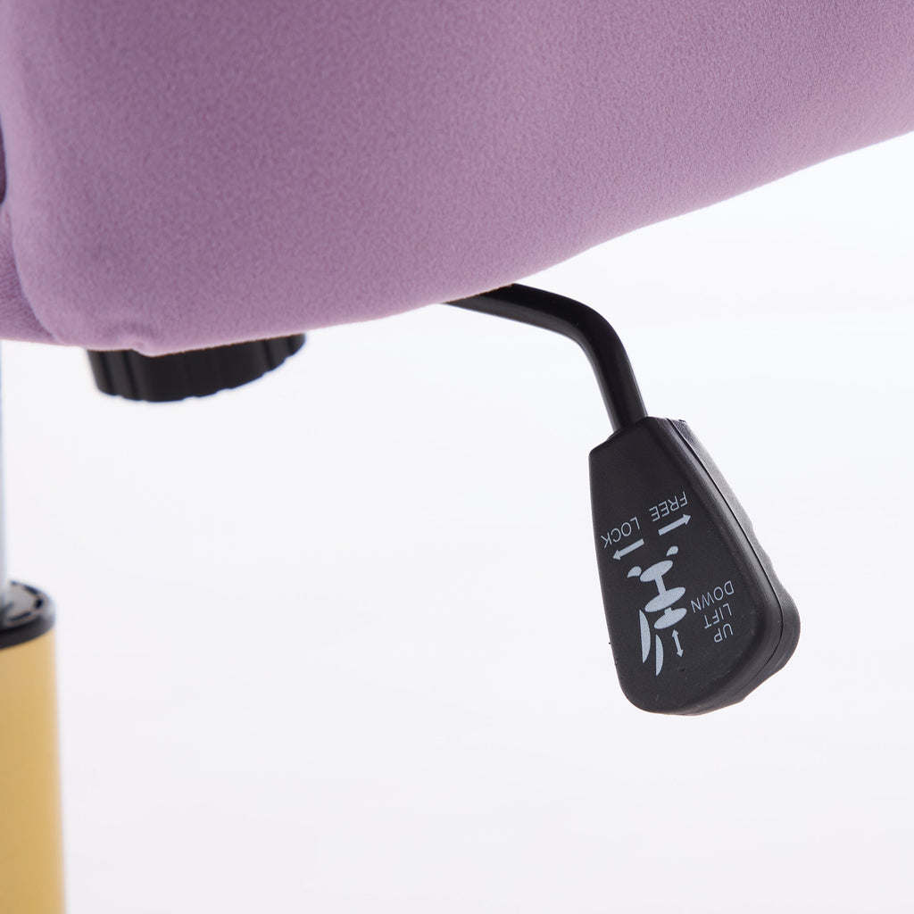 Adjustable Ergonomic Swivel Chair with Golden Base