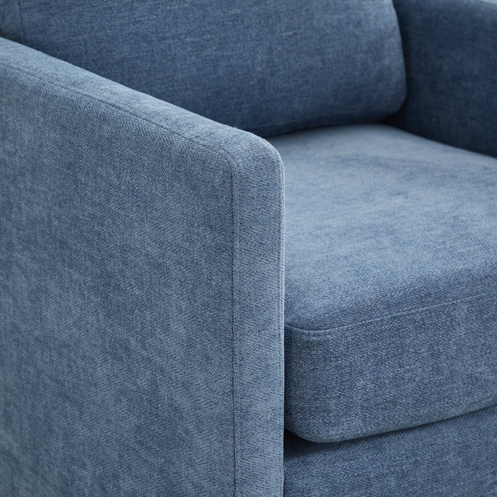 Modern Square Upholstered Swivel Accent Chair