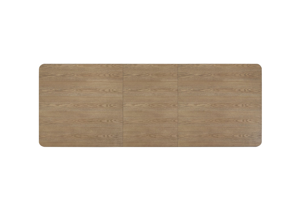 Double Pedestal Table In Latte Finish