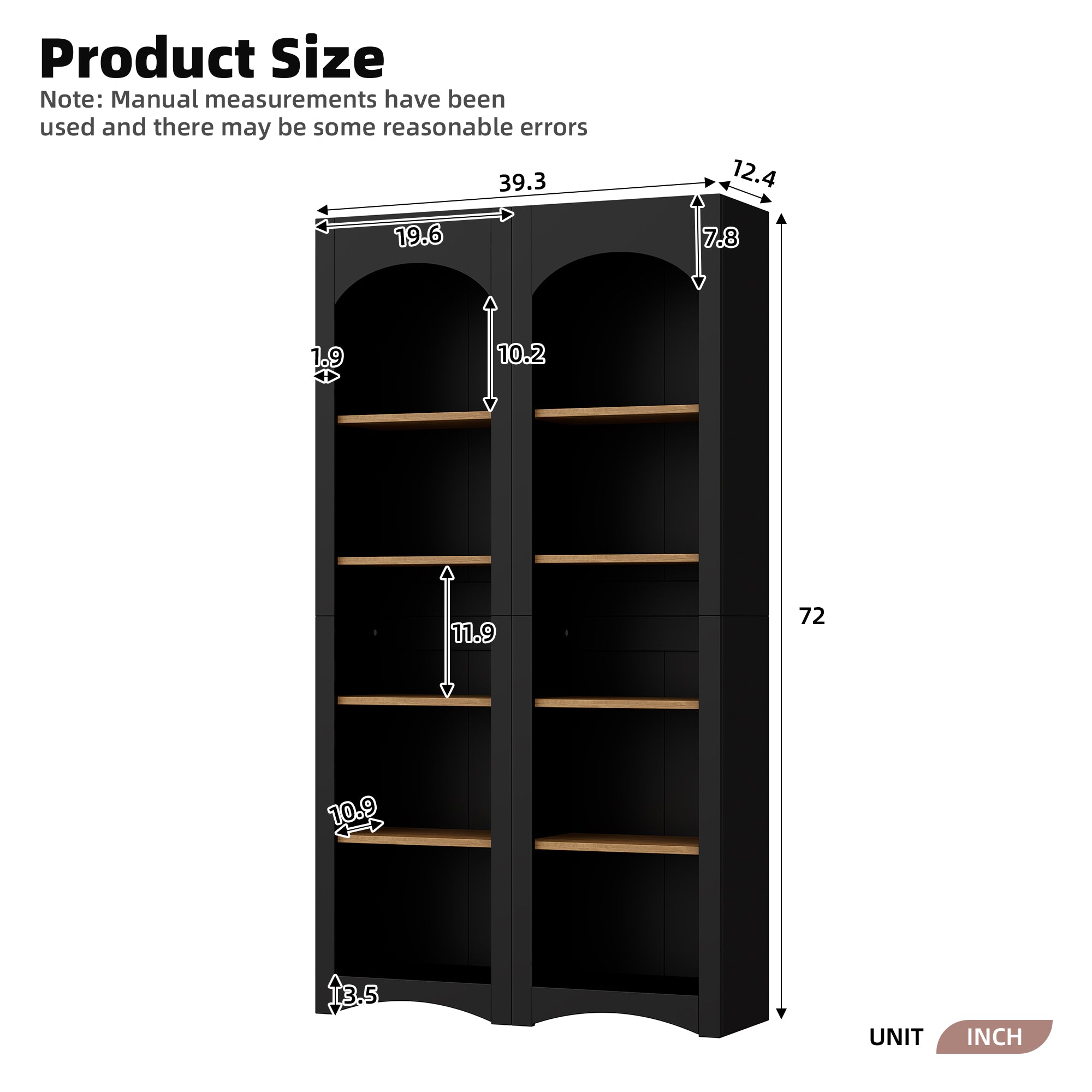Farmhouse Two-Tone Storage Cabinet with Adjustable Shelves