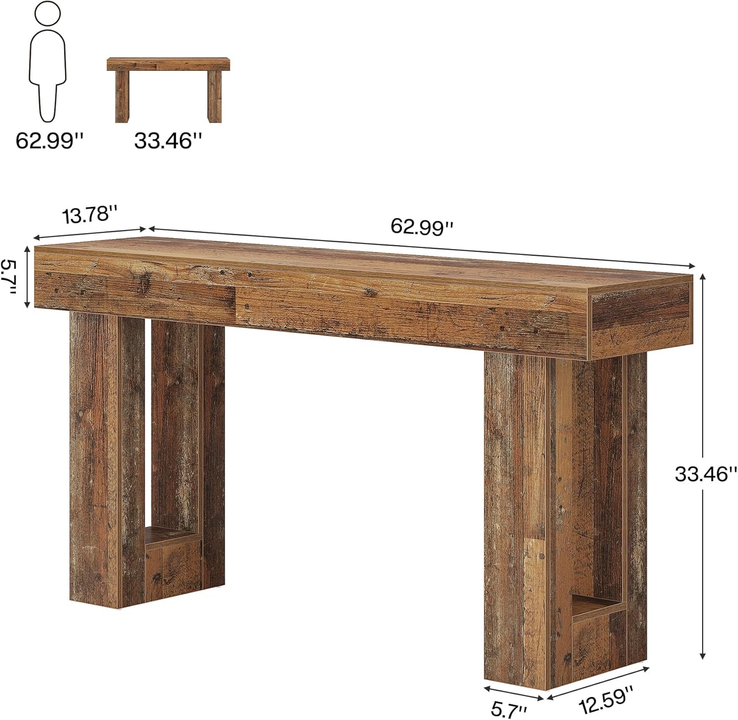 Hearthford Farmhouse Console Table