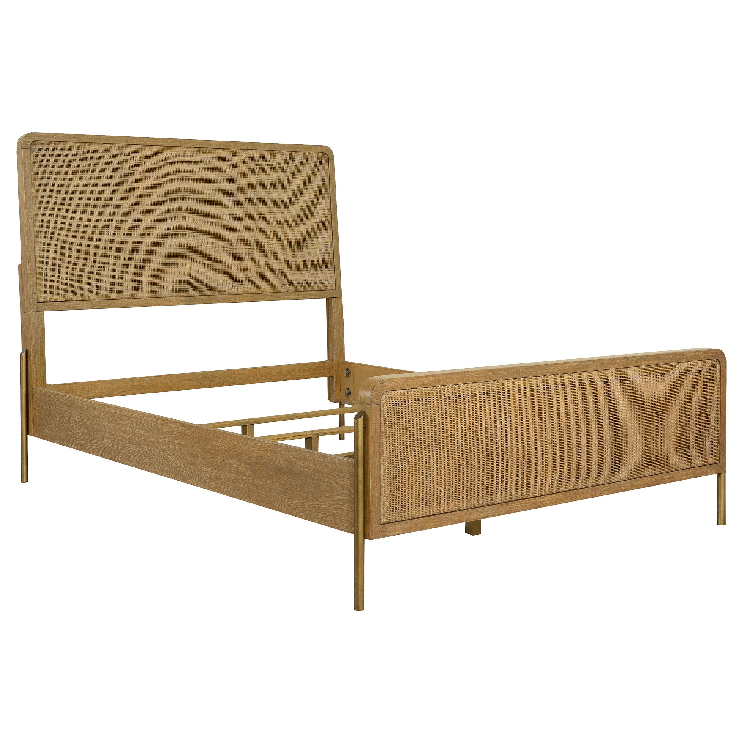 Stevie  Natural Cane Panel Bed