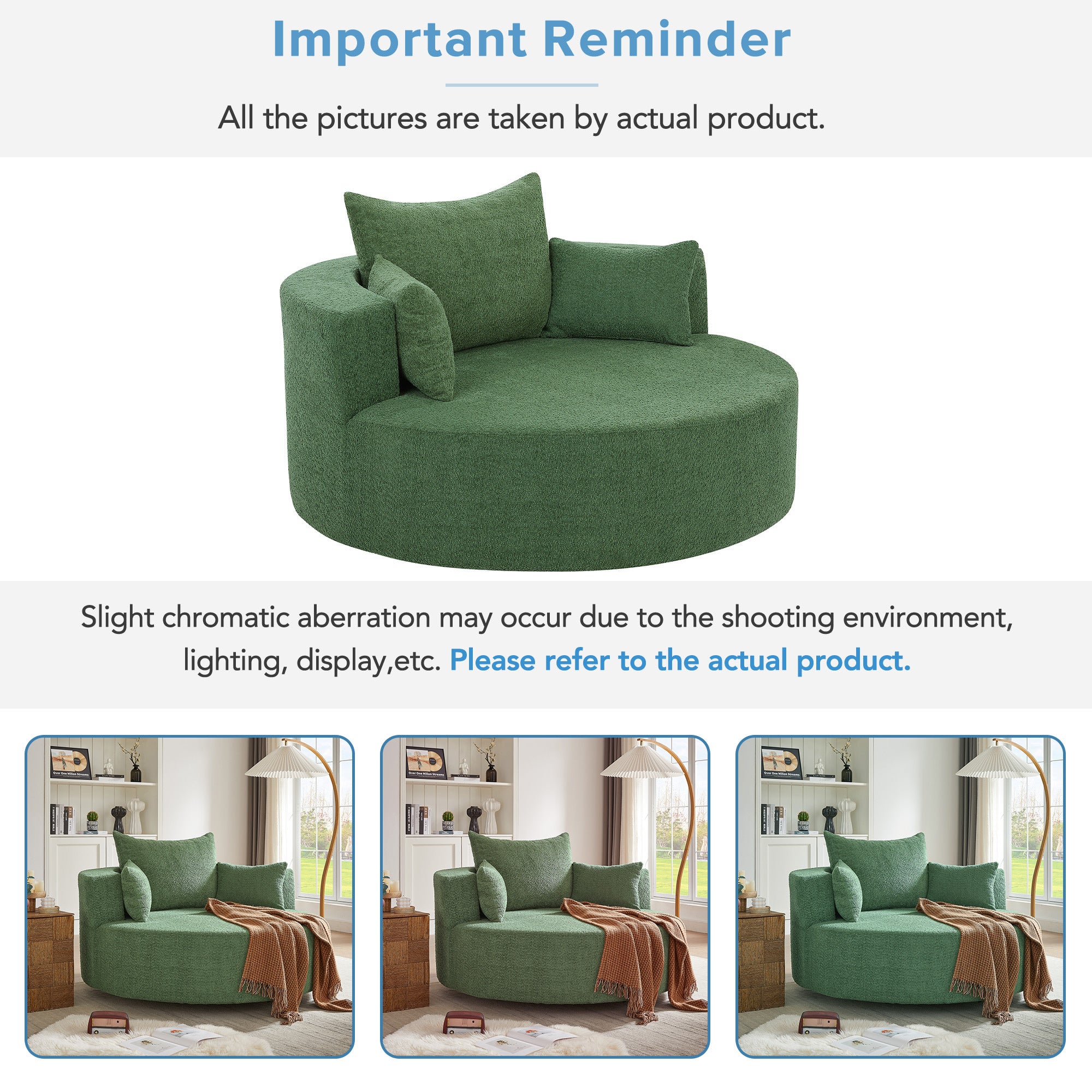 Crossley Oversized Swivel Barrel Accent Chair