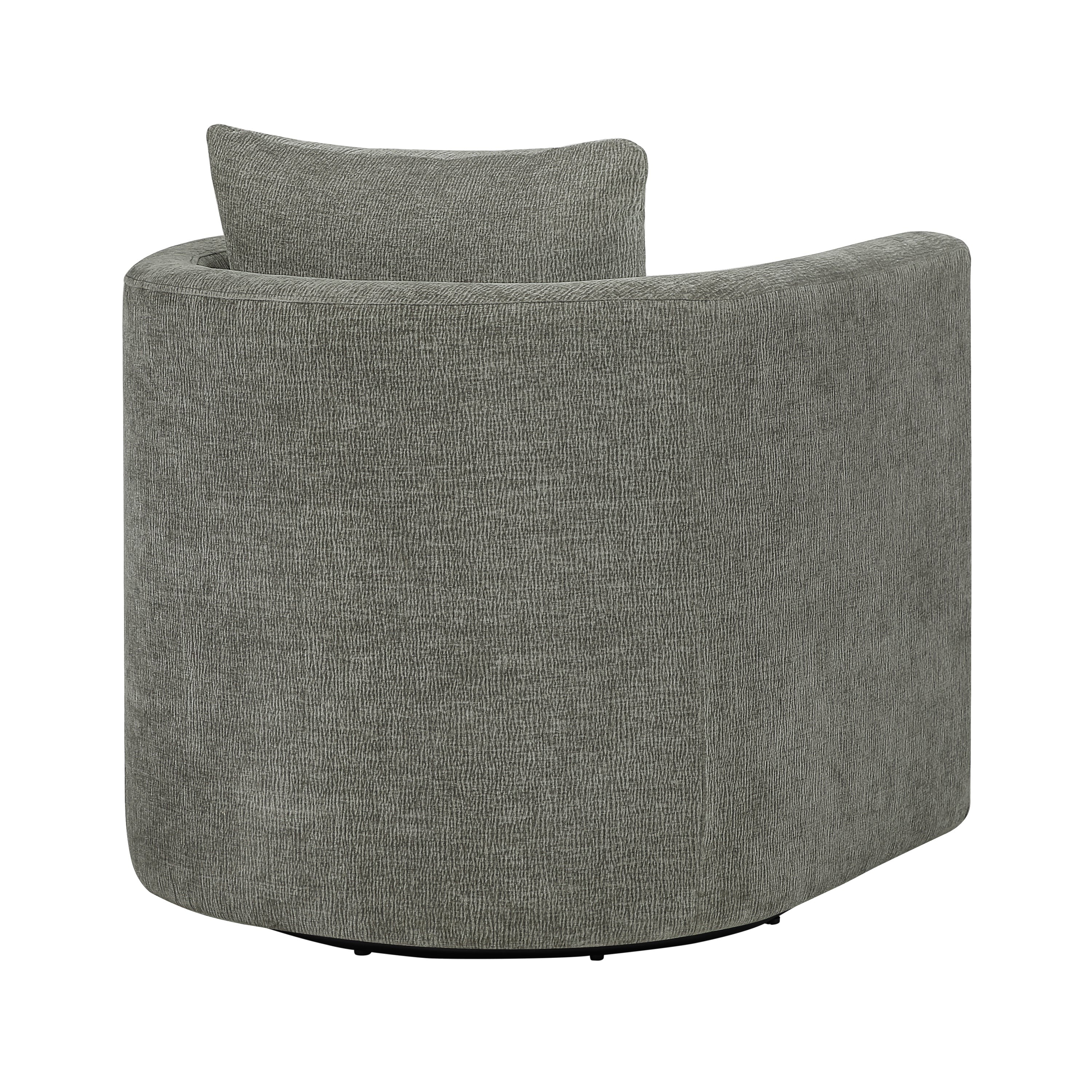 Sutton Light Grey Performance Fabric Swivel Barrel Chair